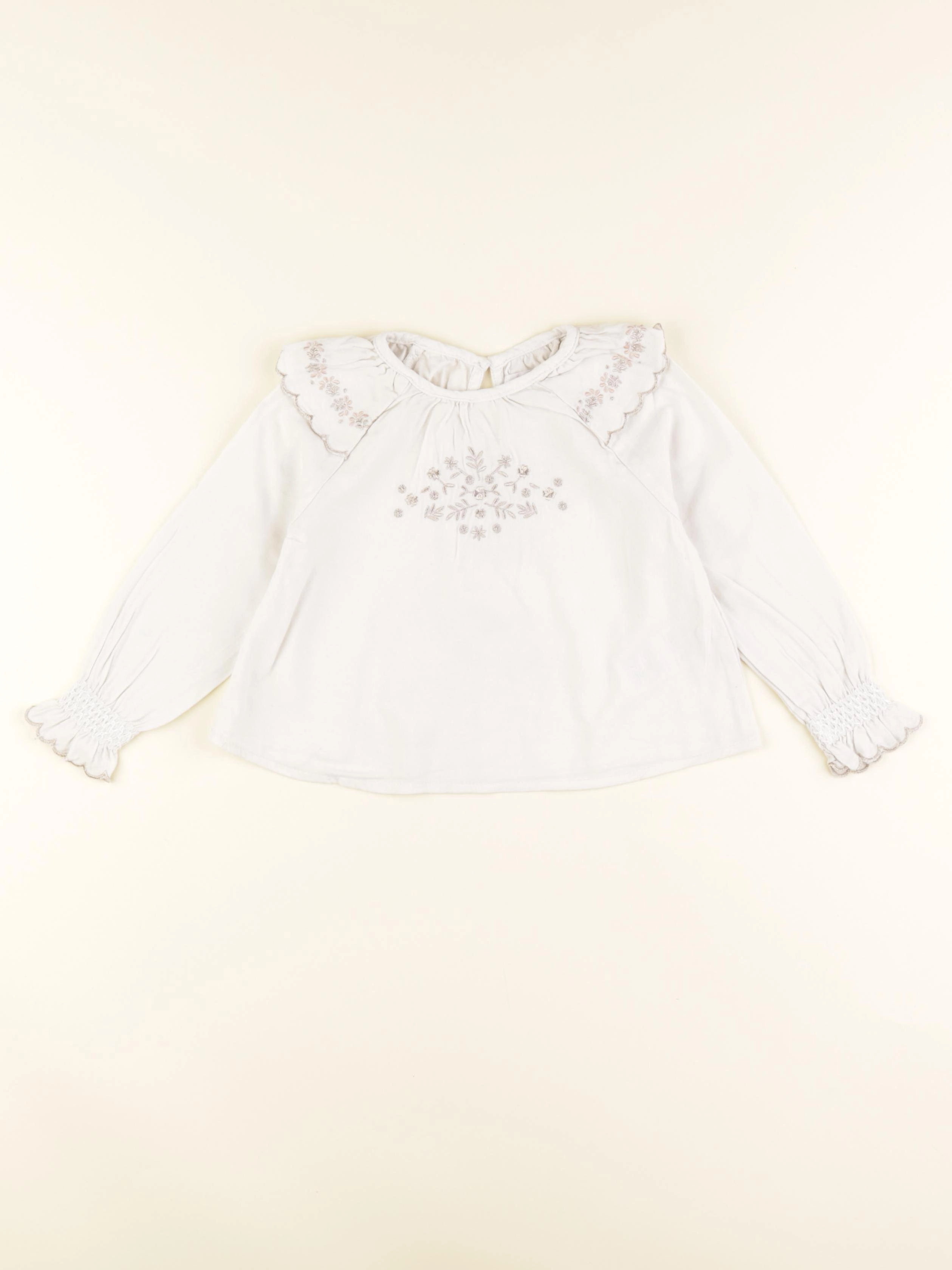 Vertbaudet - tee-shirt blanc - 2 ans