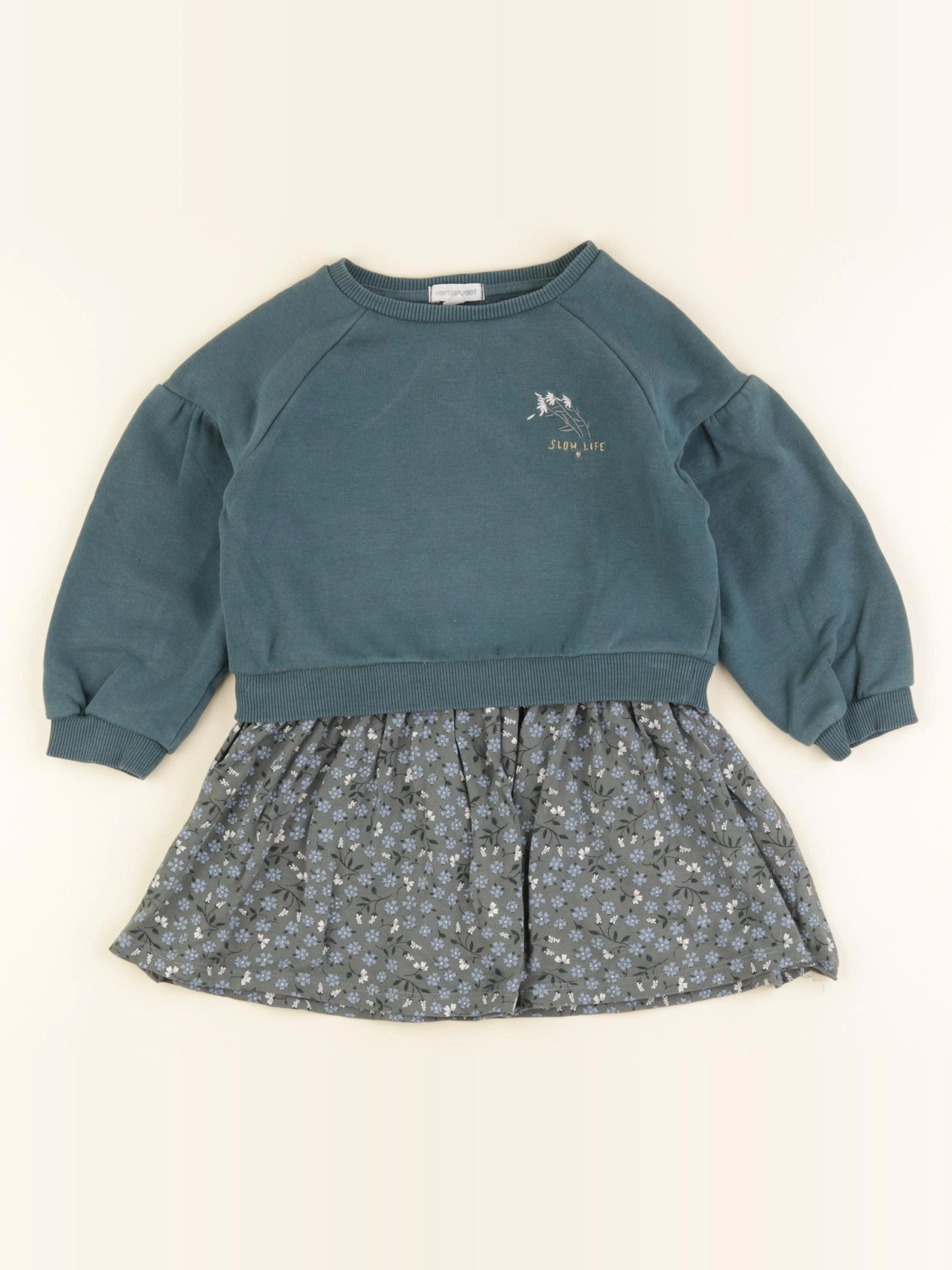 Vertbaudet - robe vert - 3 ans