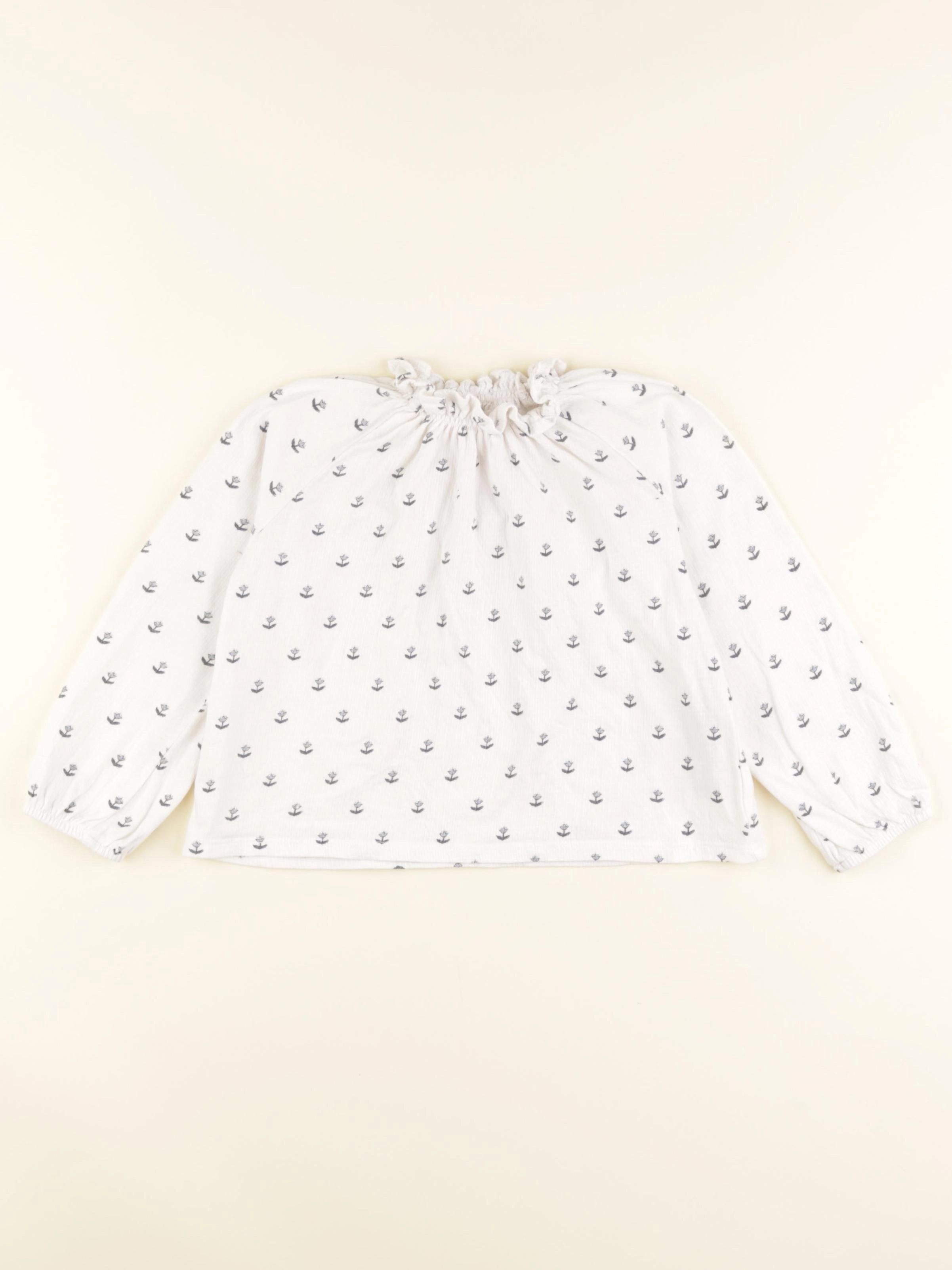 Vertbaudet - blouse blanc, bleu - 4 ans