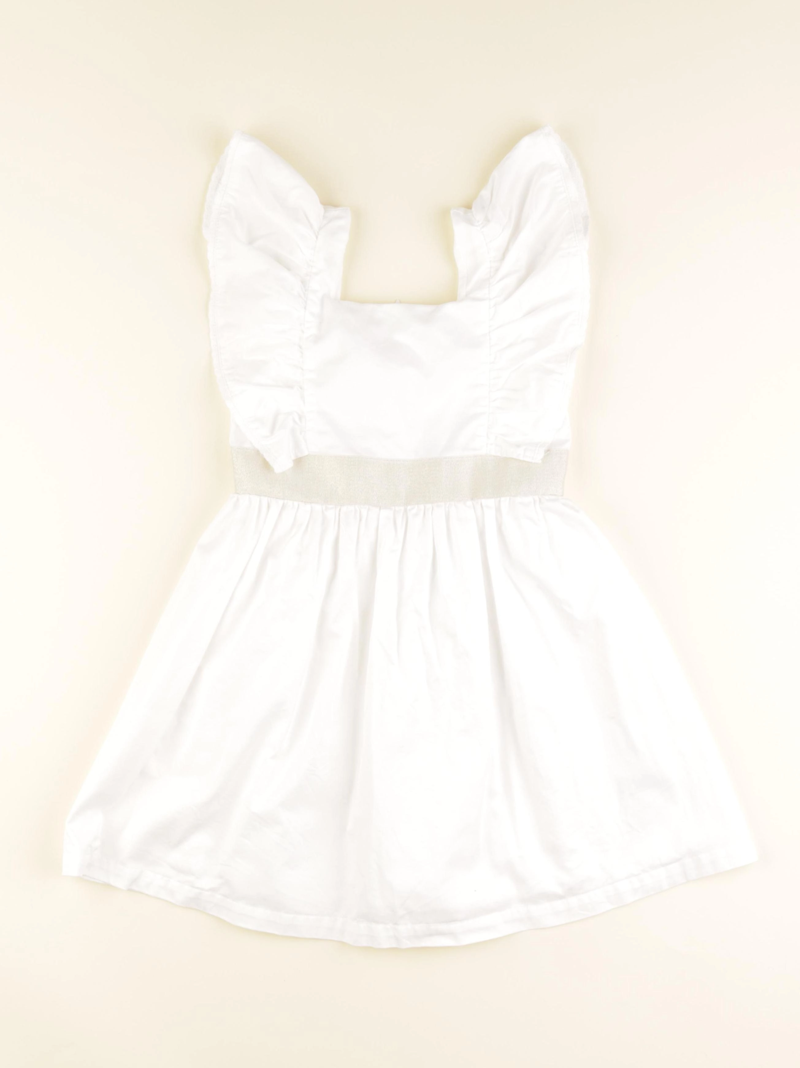 Vertbaudet - robe blanc, or - 6 ans