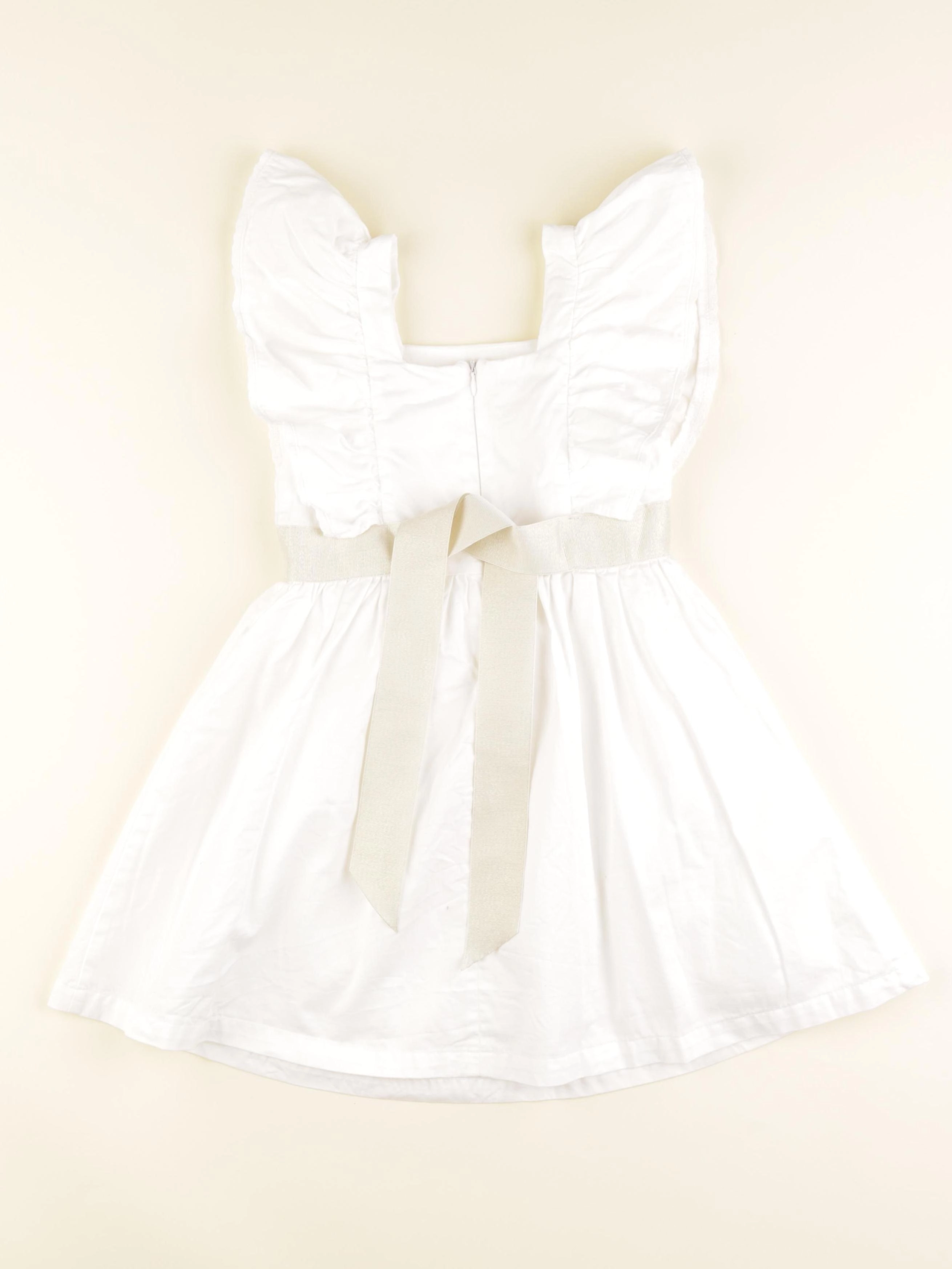 Vertbaudet - robe blanc, or - 6 ans