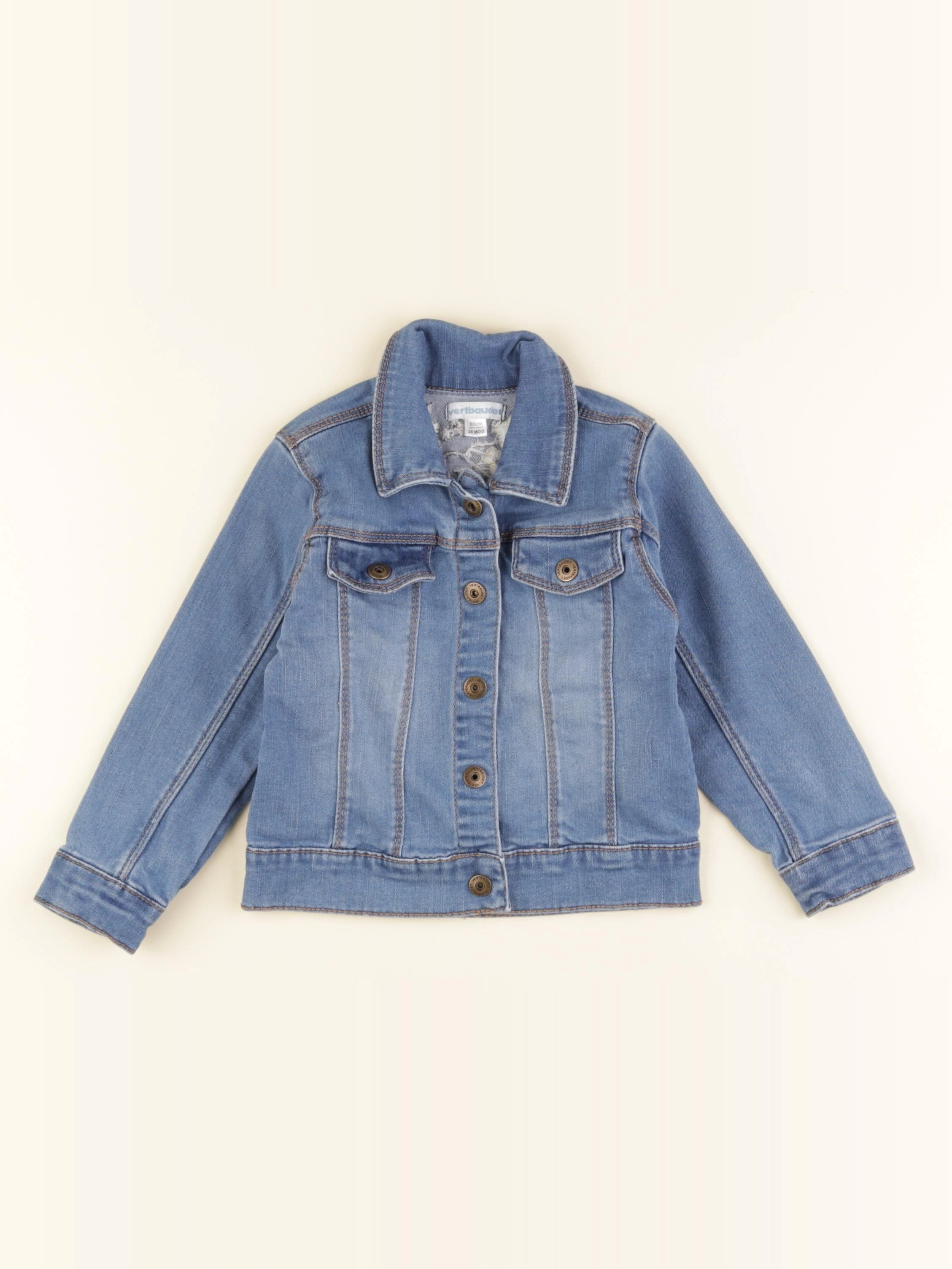 Vertbaudet - veste imprimé au dos bleu - 24 mois