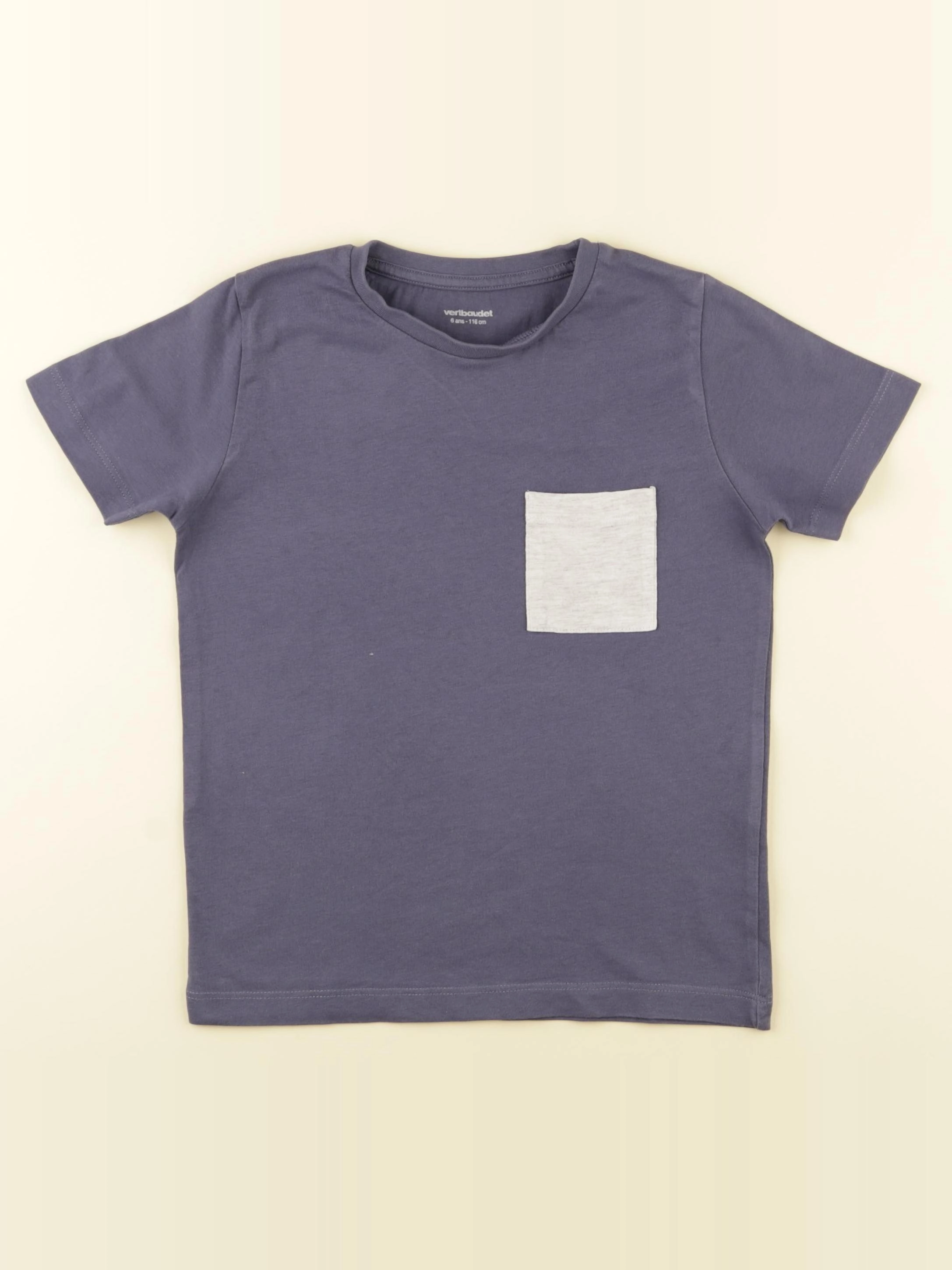 Vertbaudet - tee-shirt bleu - 6 ans