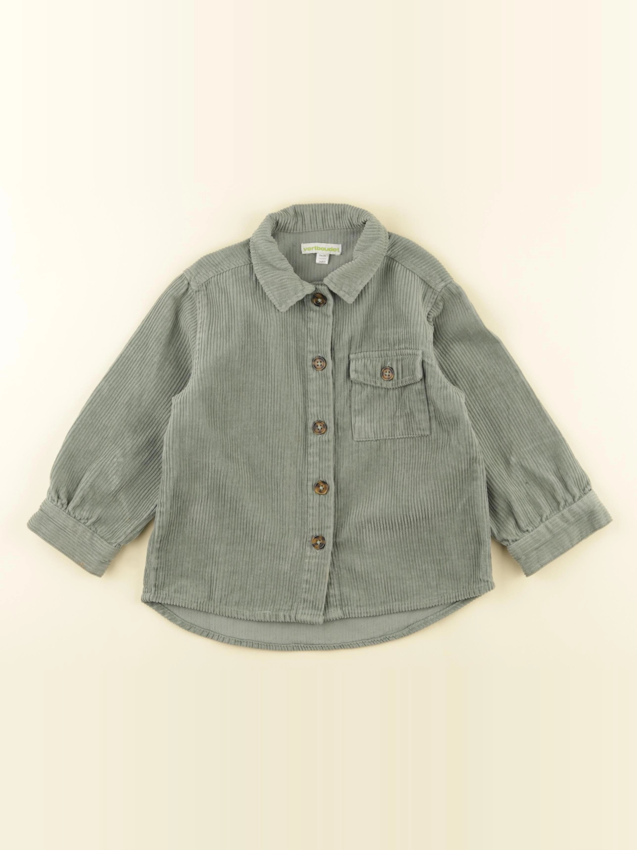 Vertbaudet - chemise vert - 3 ans