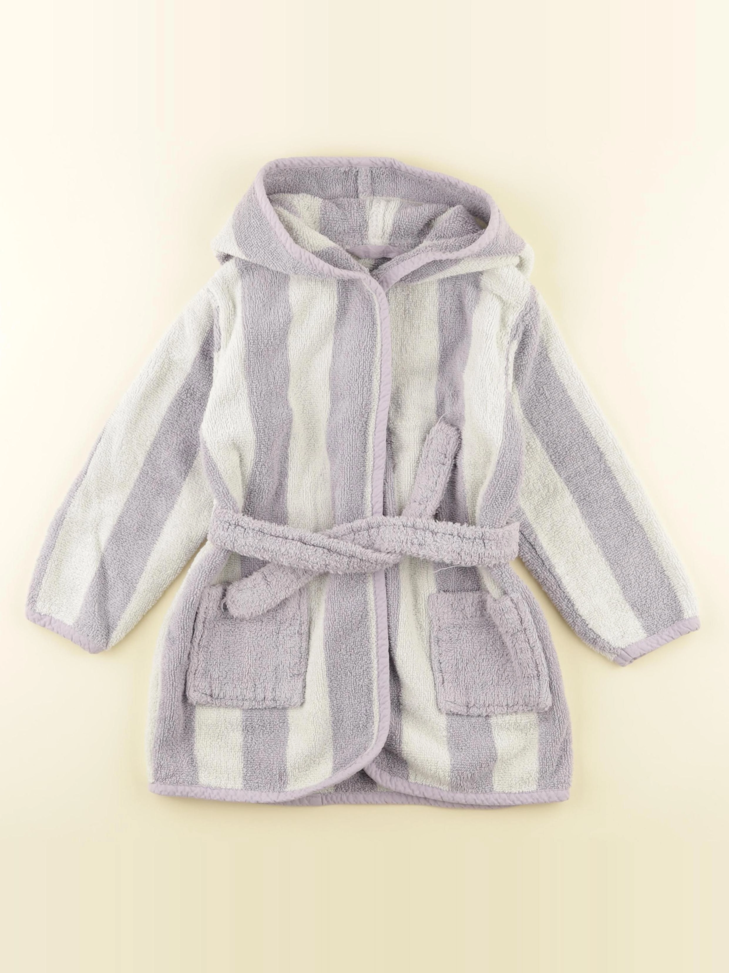 Vertbaudet - peignoir violet, blanc - 4 ans
