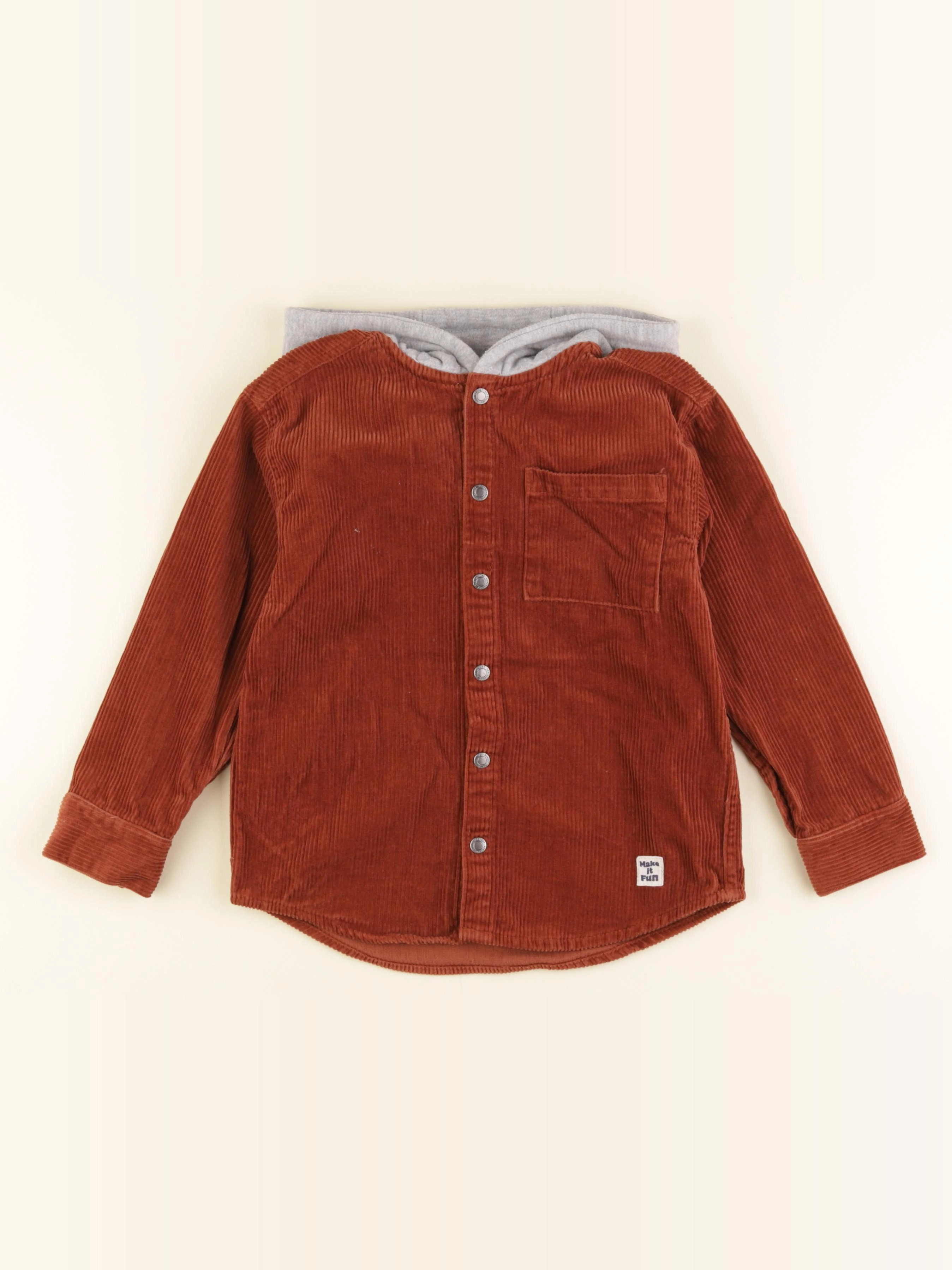 Vertbaudet - veste marron, gris - 6 ans