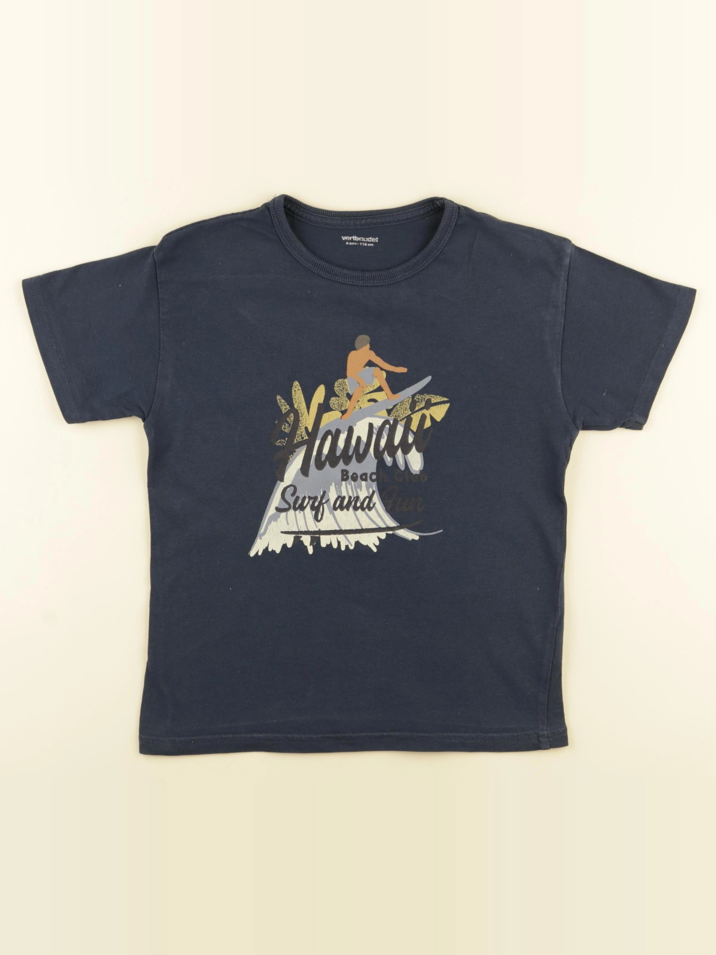 Vertbaudet - tee-shirt bleu - 6 ans