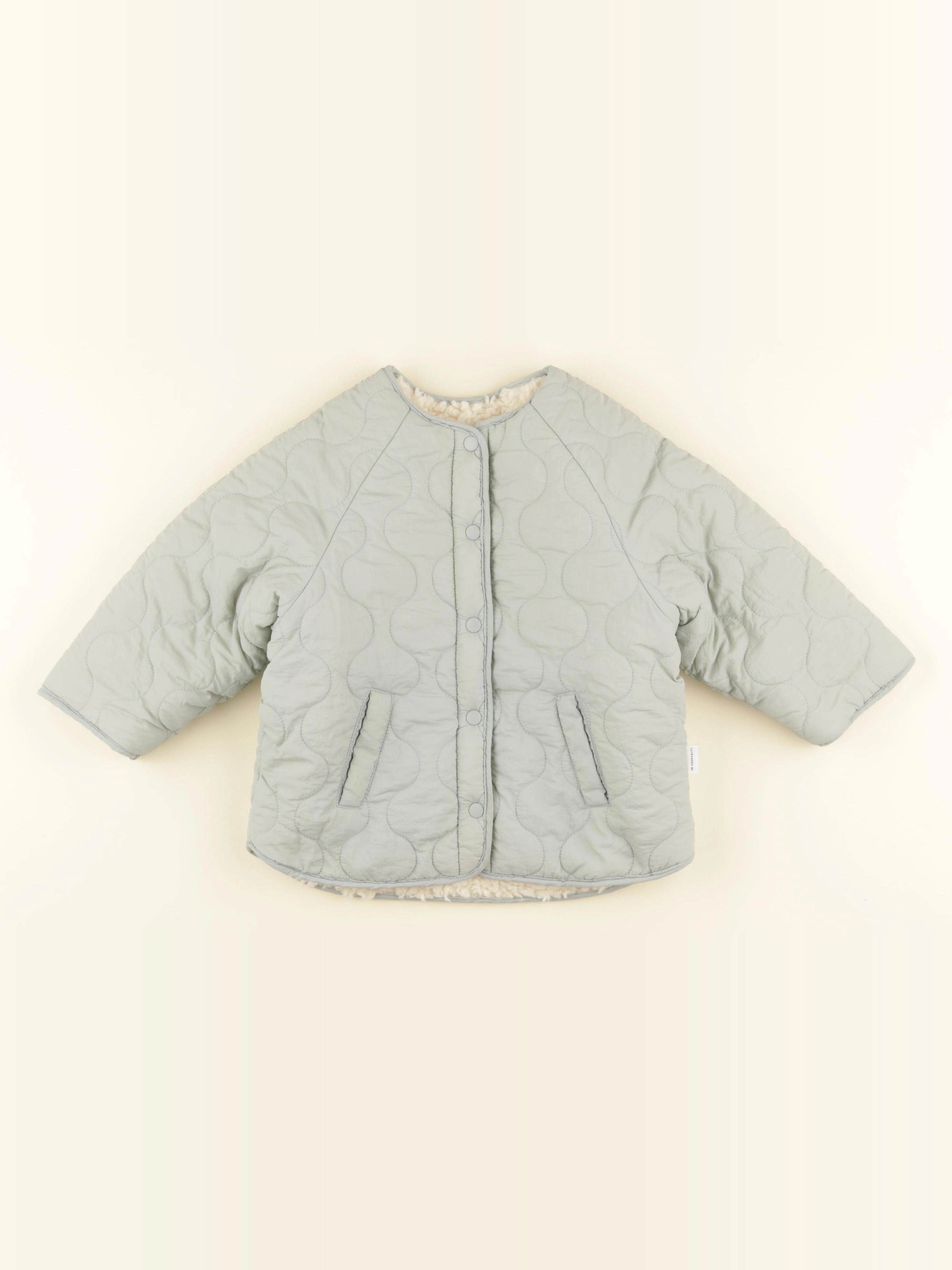 H&M - veste réversible, doublé vert - 18 mois