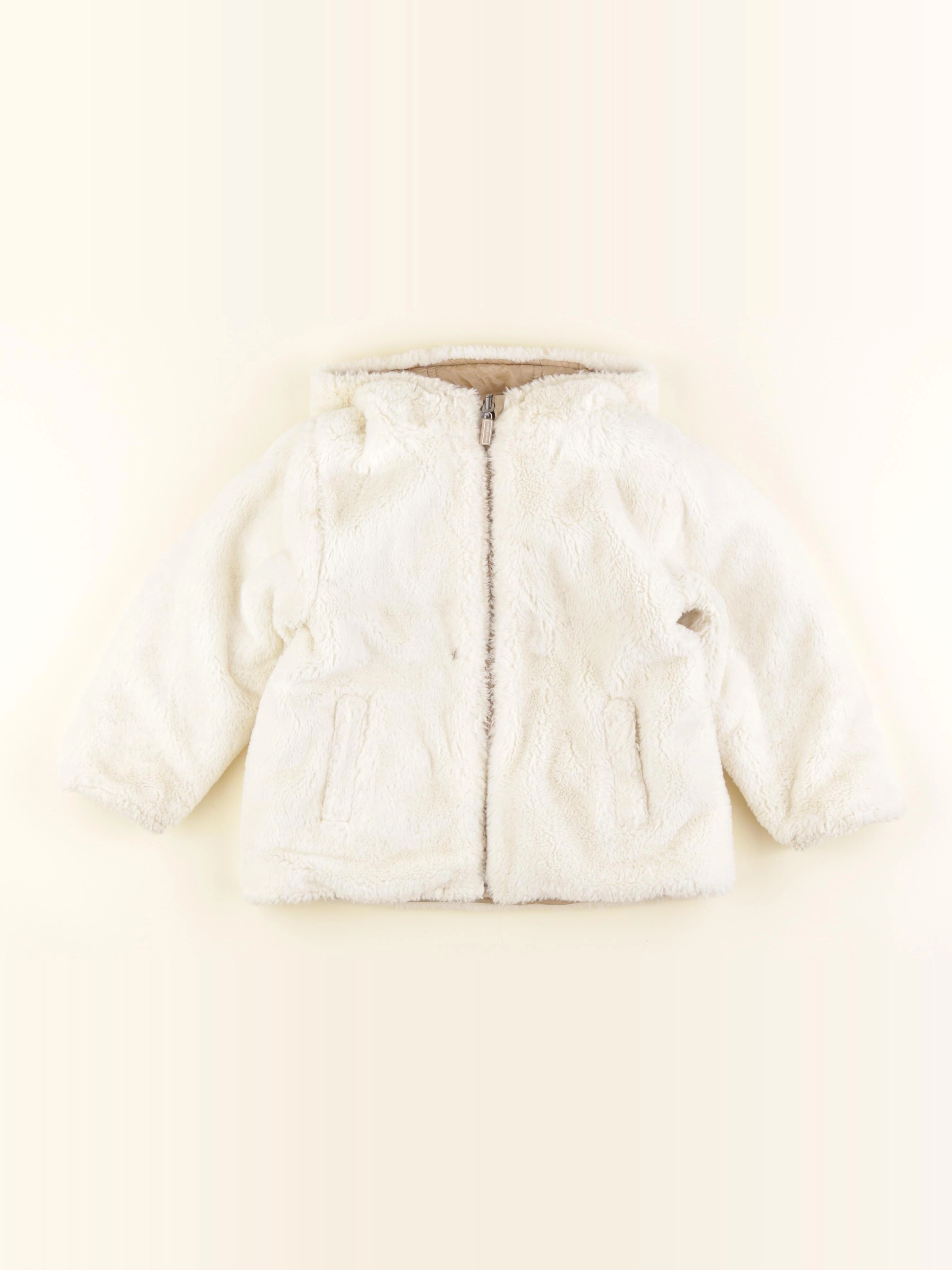 Vertbaudet - imperméable réversible or, marron - 3 ans