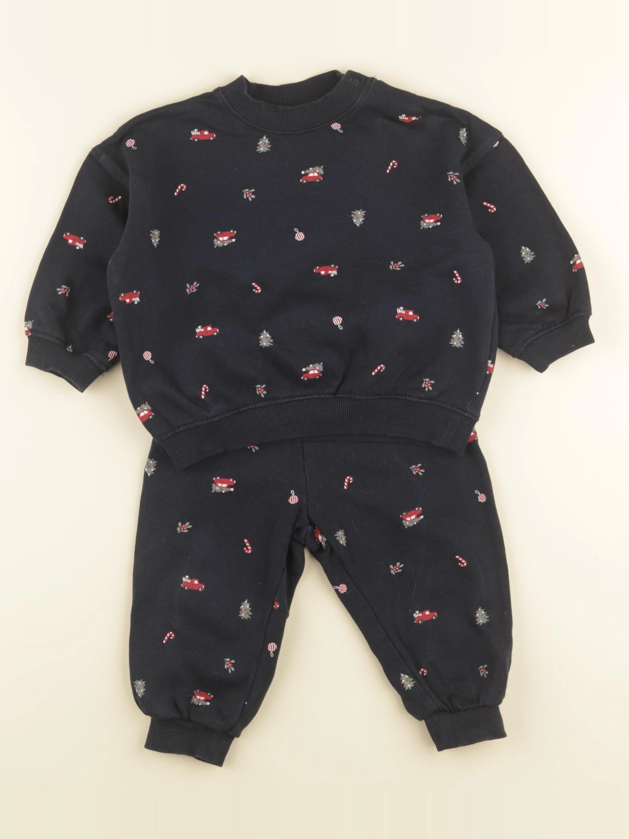 H&M - ensemble bleu - 12 mois