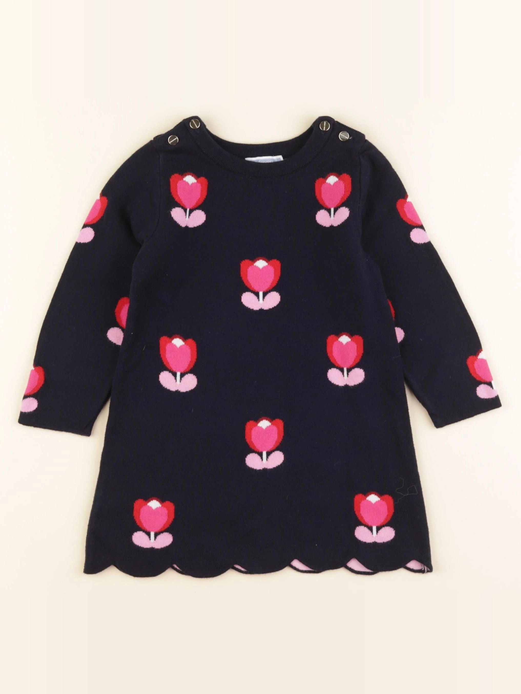 Jacadi - robe bleu, rose - 24 mois