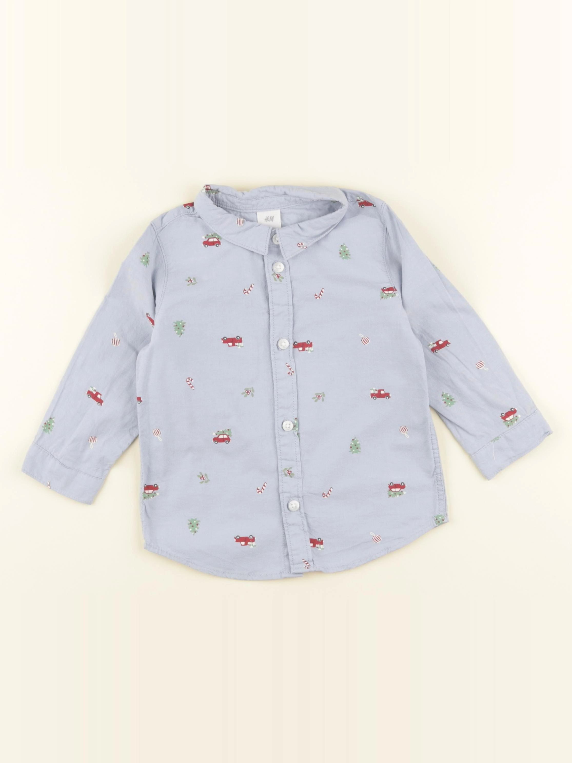 H&M - chemise bleu - 12 mois