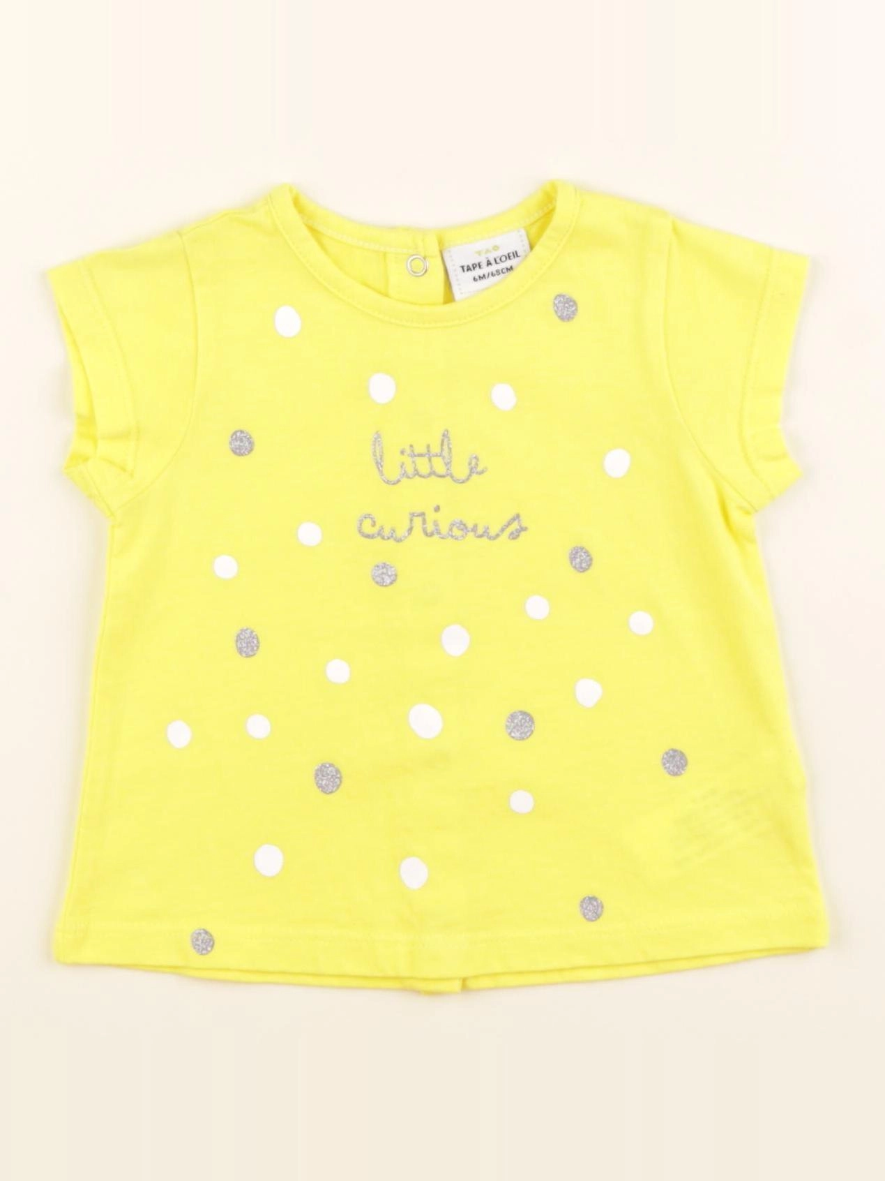 Tape à l'oeil - tee-shirt argent, jaune - 6 mois
