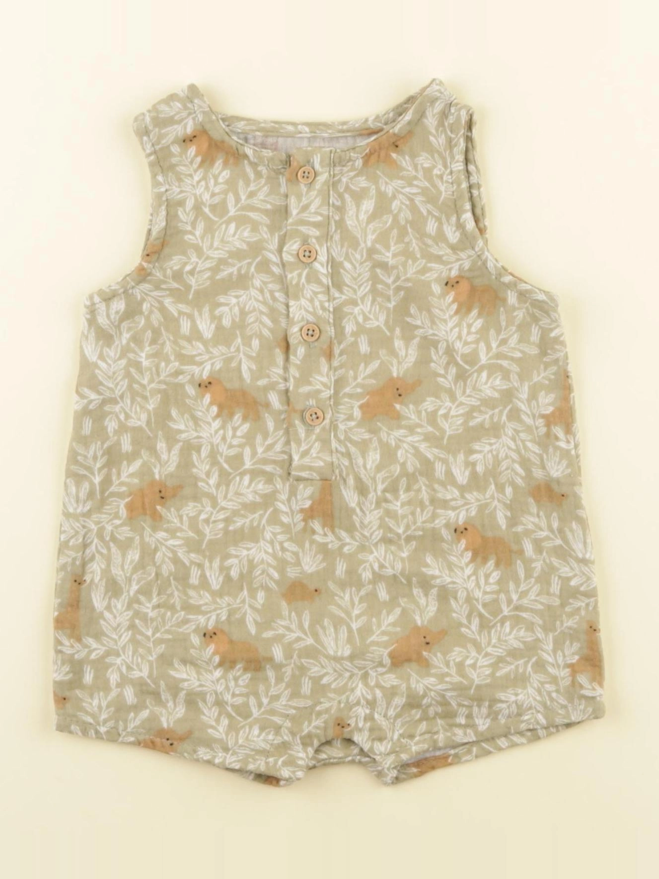 Vertbaudet - combinaison vert - 3 mois