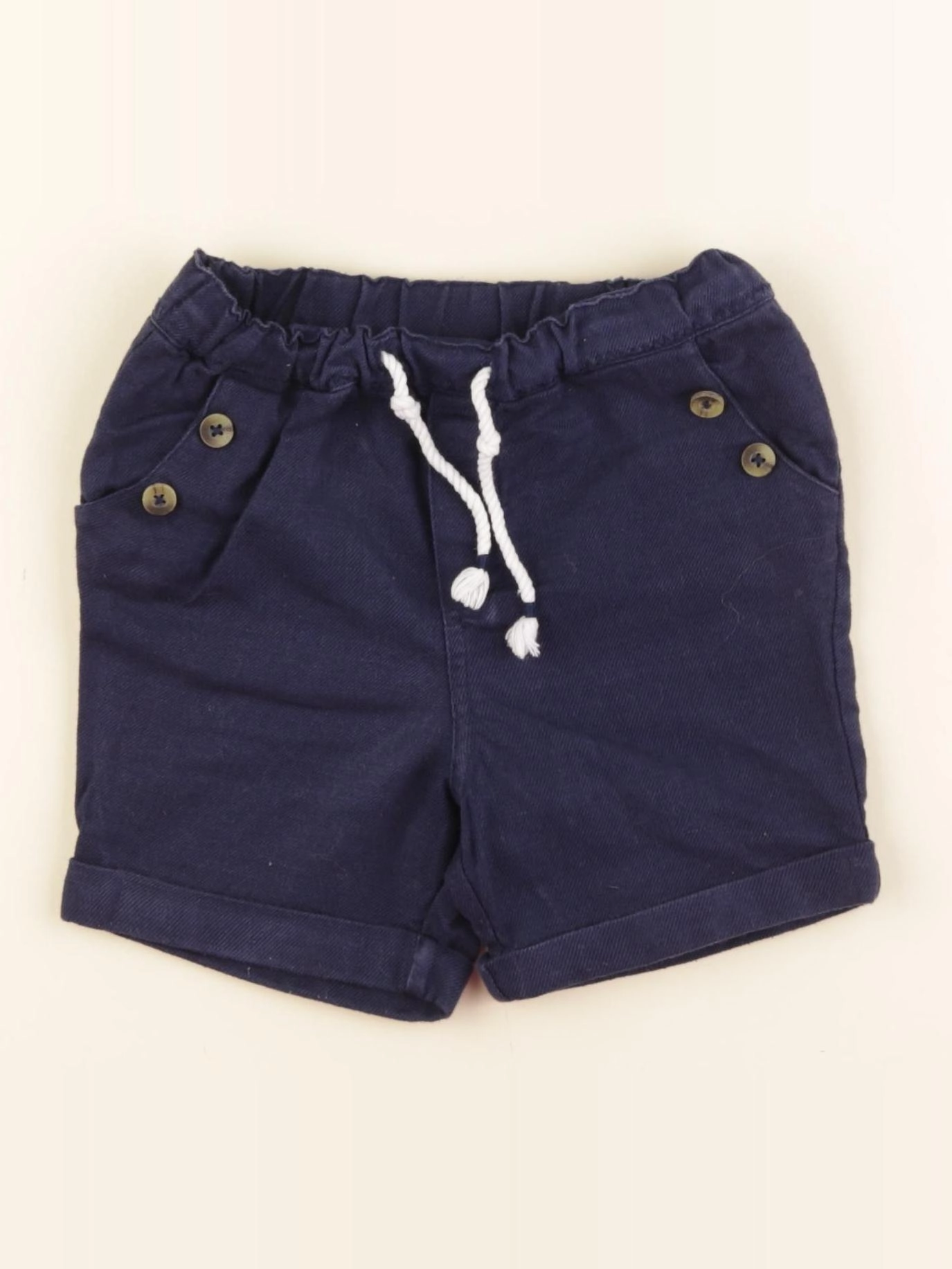 Natalys - short bleu - 24 mois