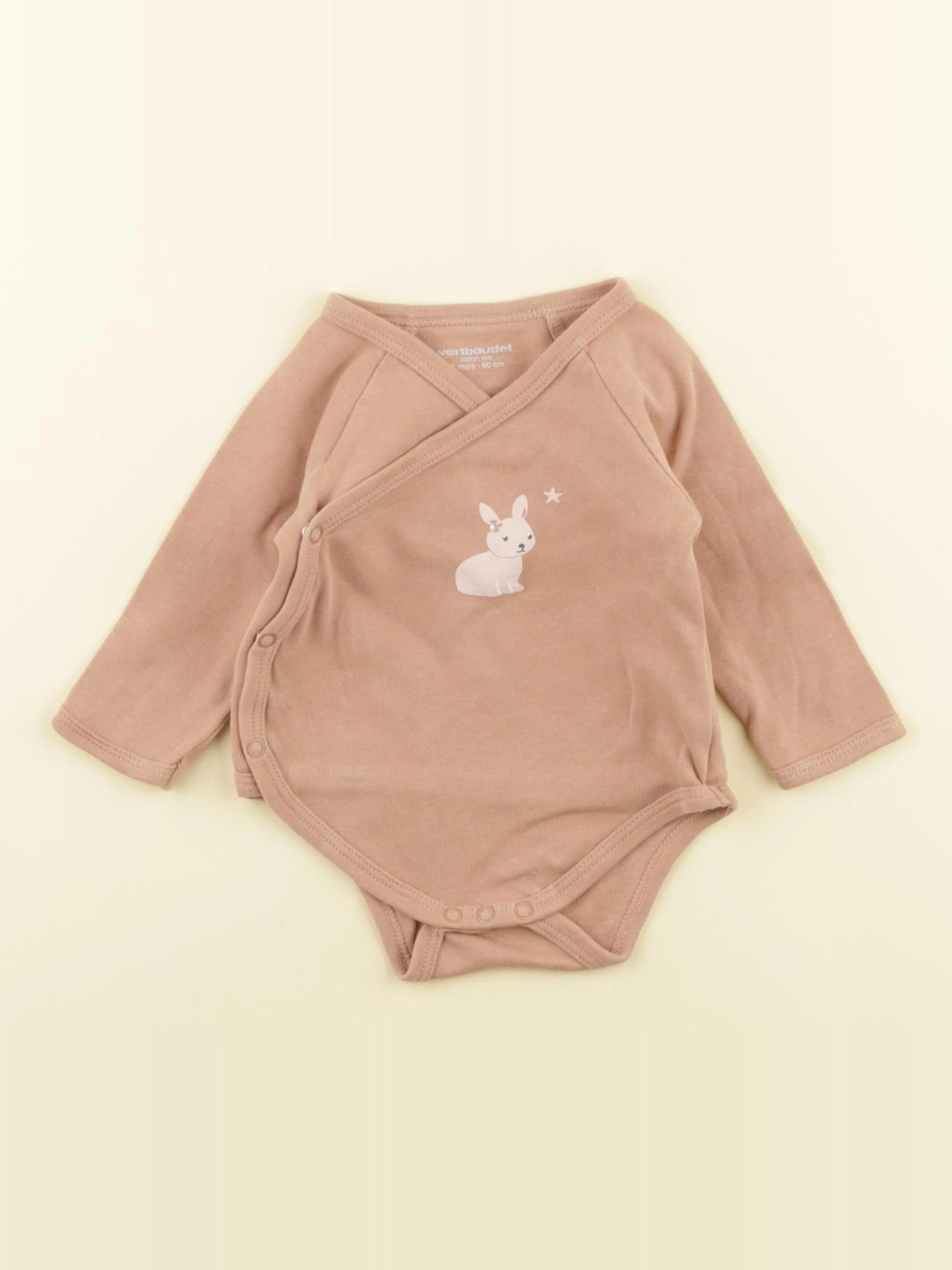 Vertbaudet - body marron - 3 mois