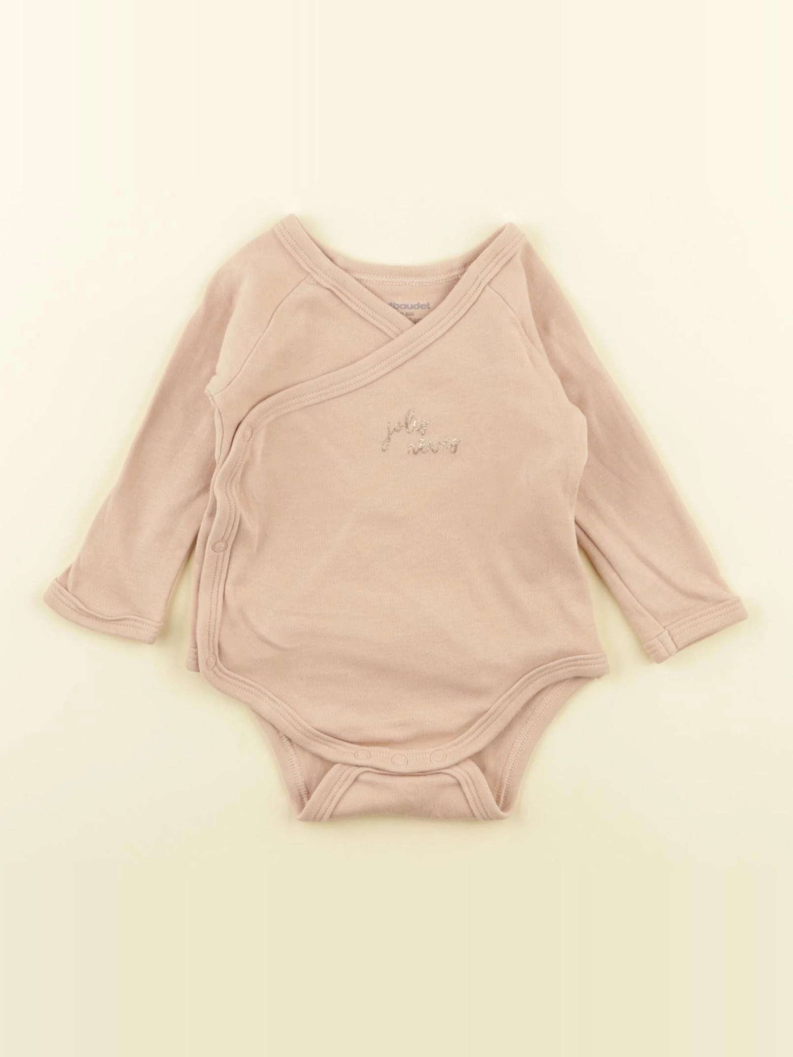 Vertbaudet - body rose, or - 3 mois