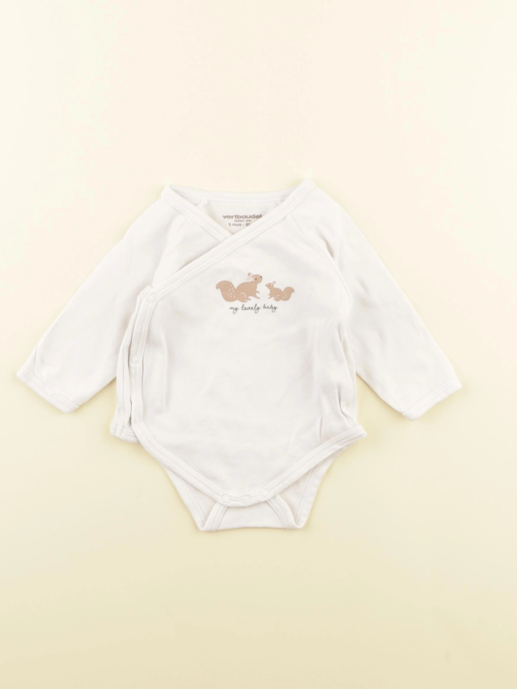 Vertbaudet - body blanc - 3 mois