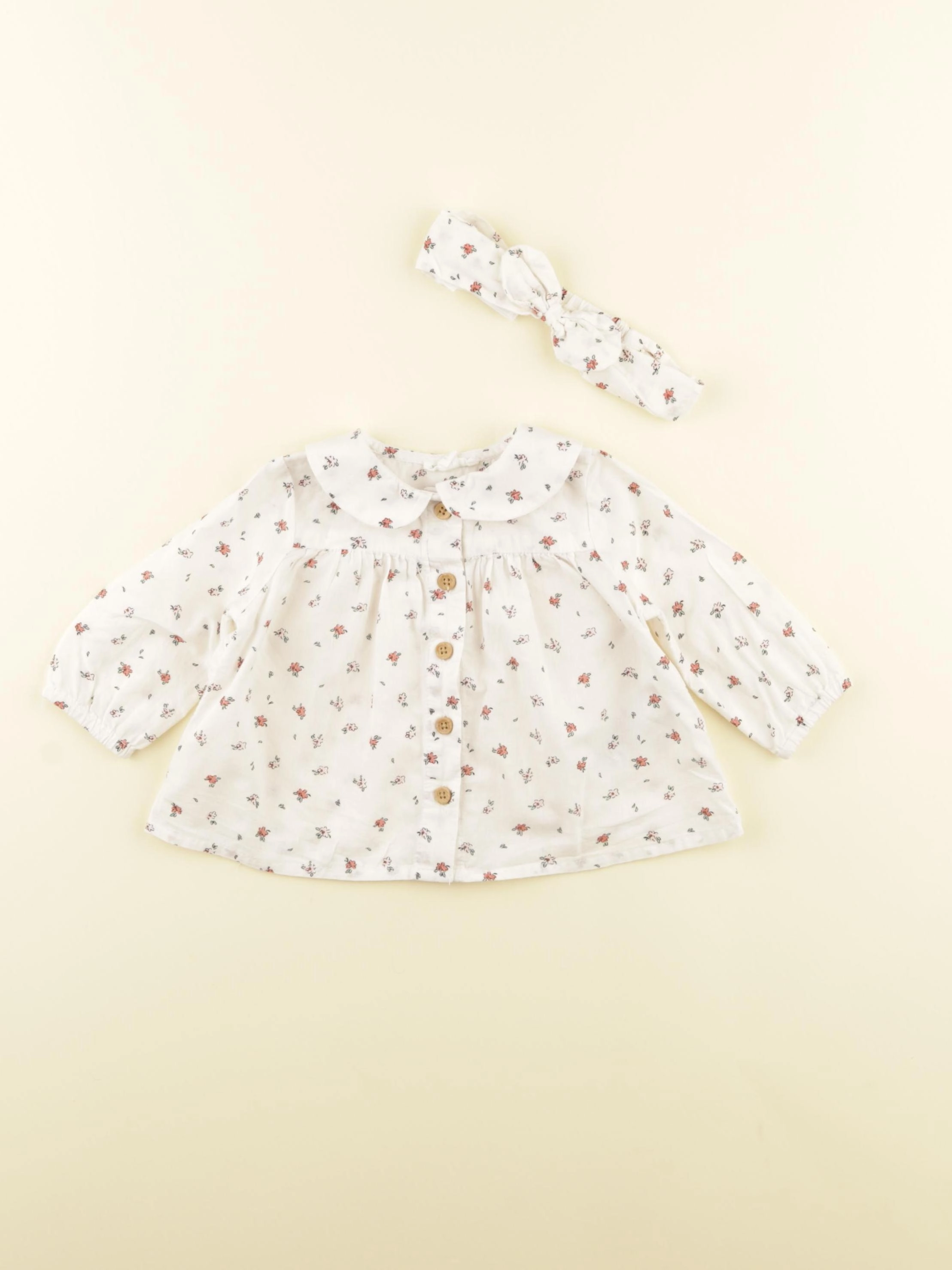 Vertbaudet - blouse blanc - 3 mois