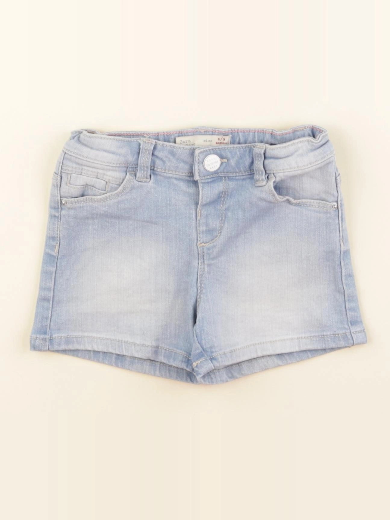 Zara - short bleu - 6/9 mois