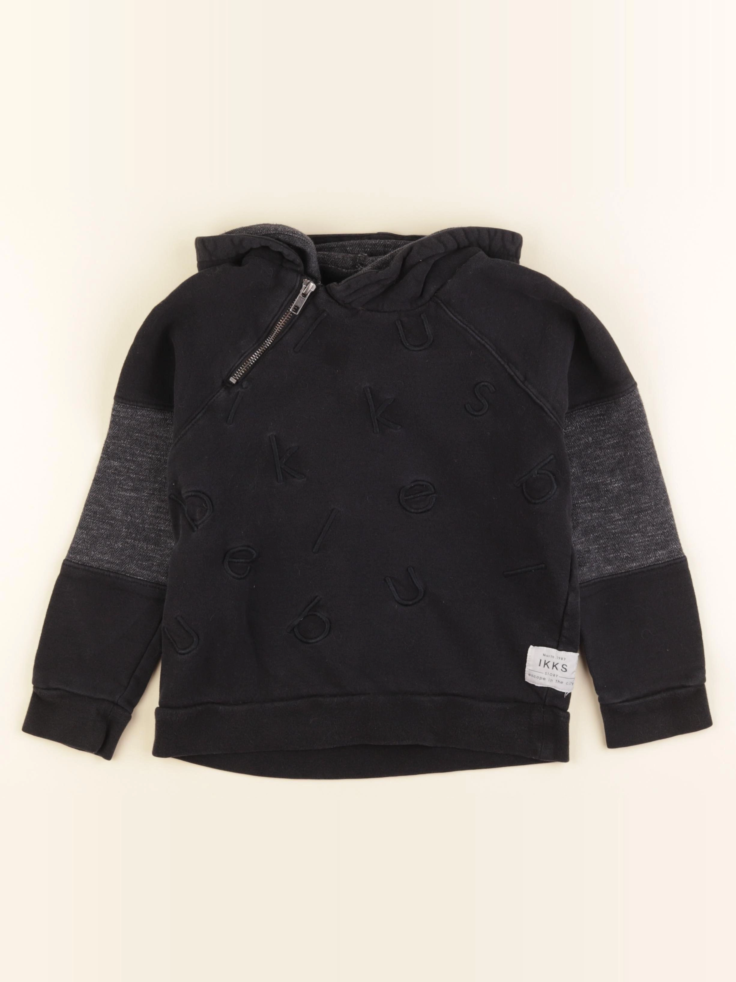 IKKS - sweat noir - 8 ans