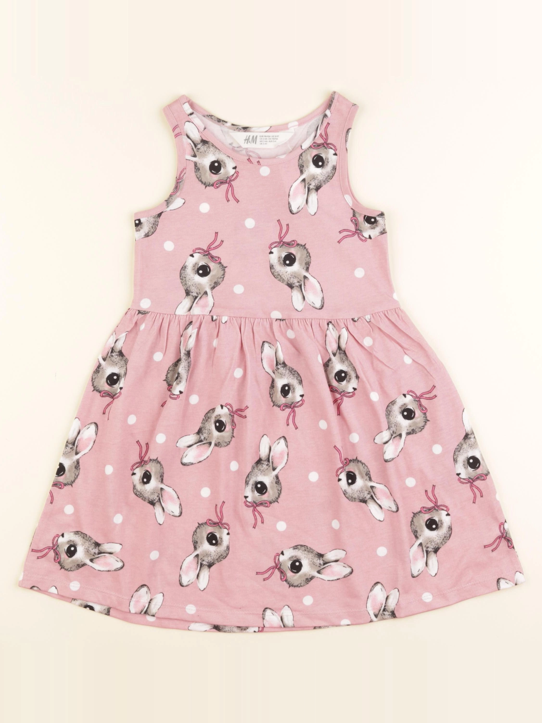 H&M - robe rose - 2/4 ans