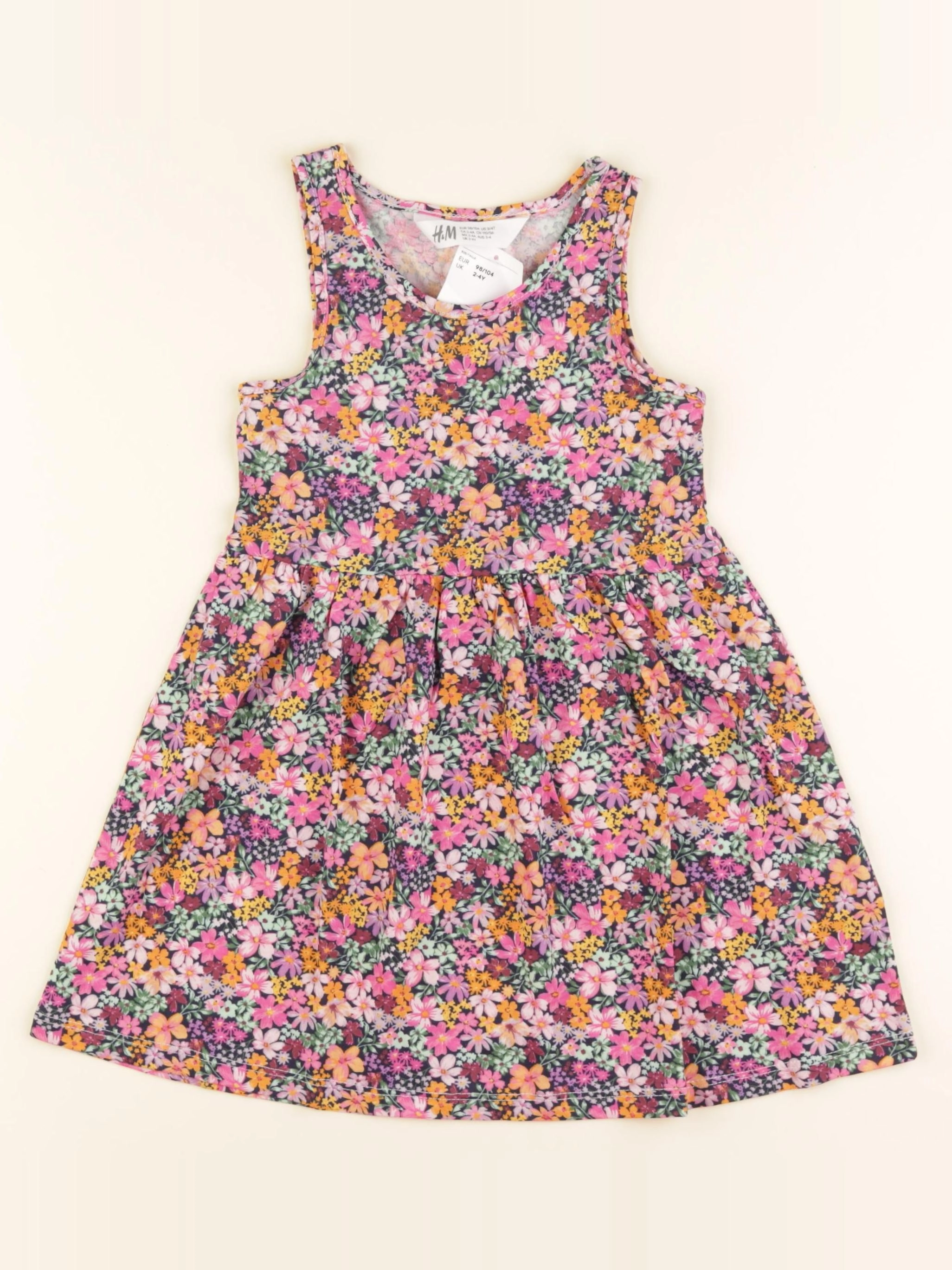 H&M - robe rose - 2/4 ans