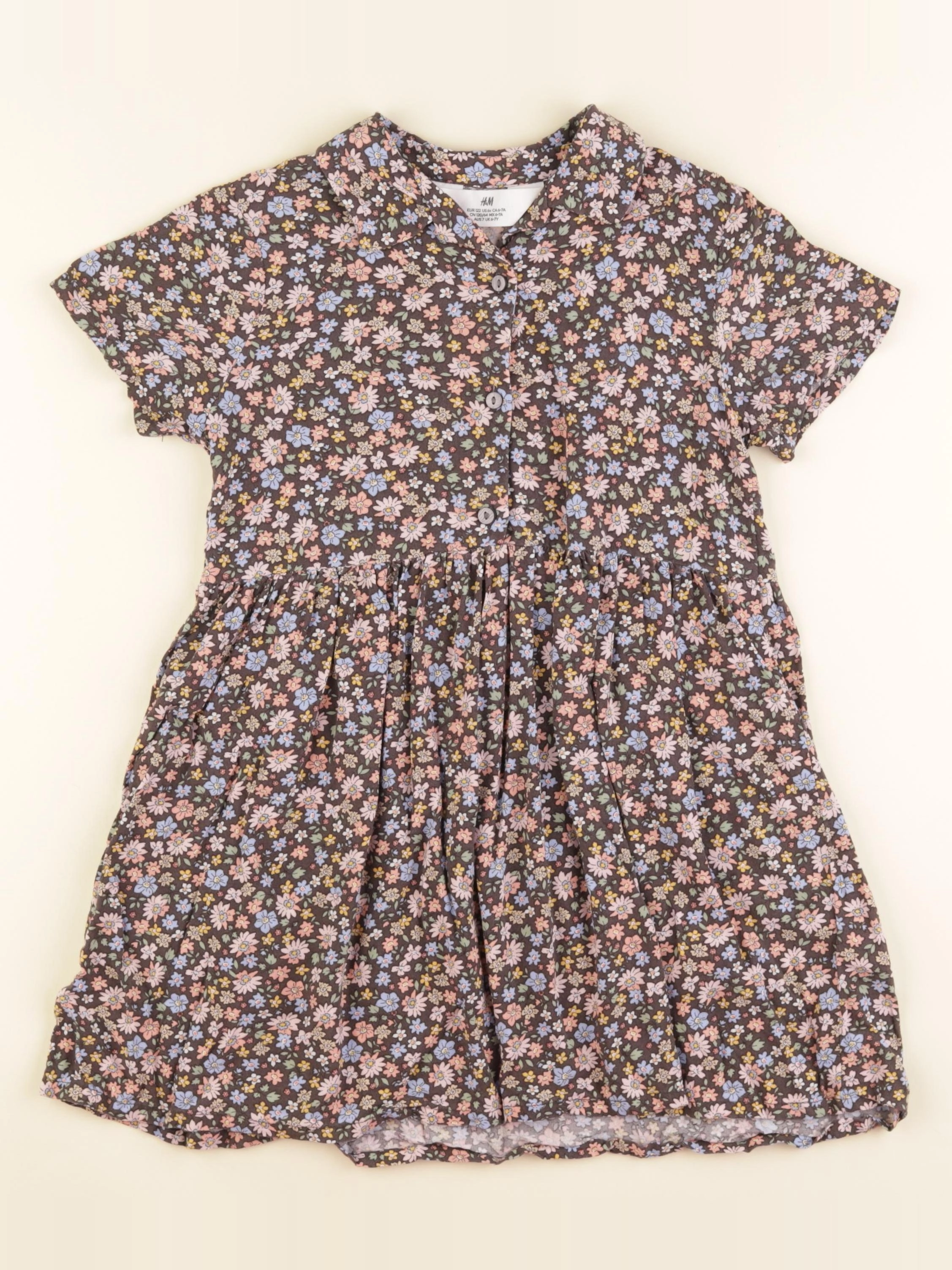 H&M - robe gris - 6/7 ans