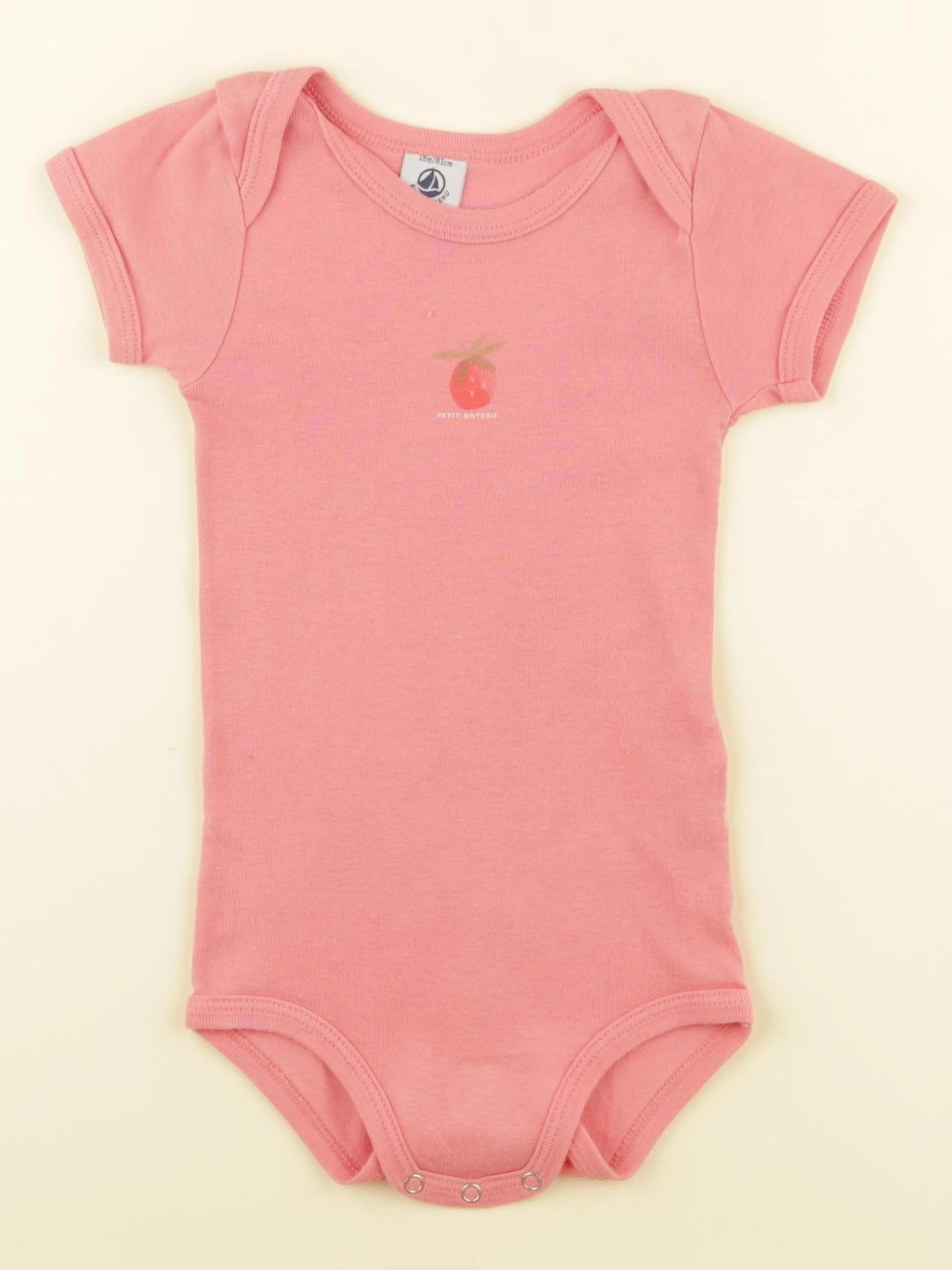 Petit Bateau - body rose - 18 mois