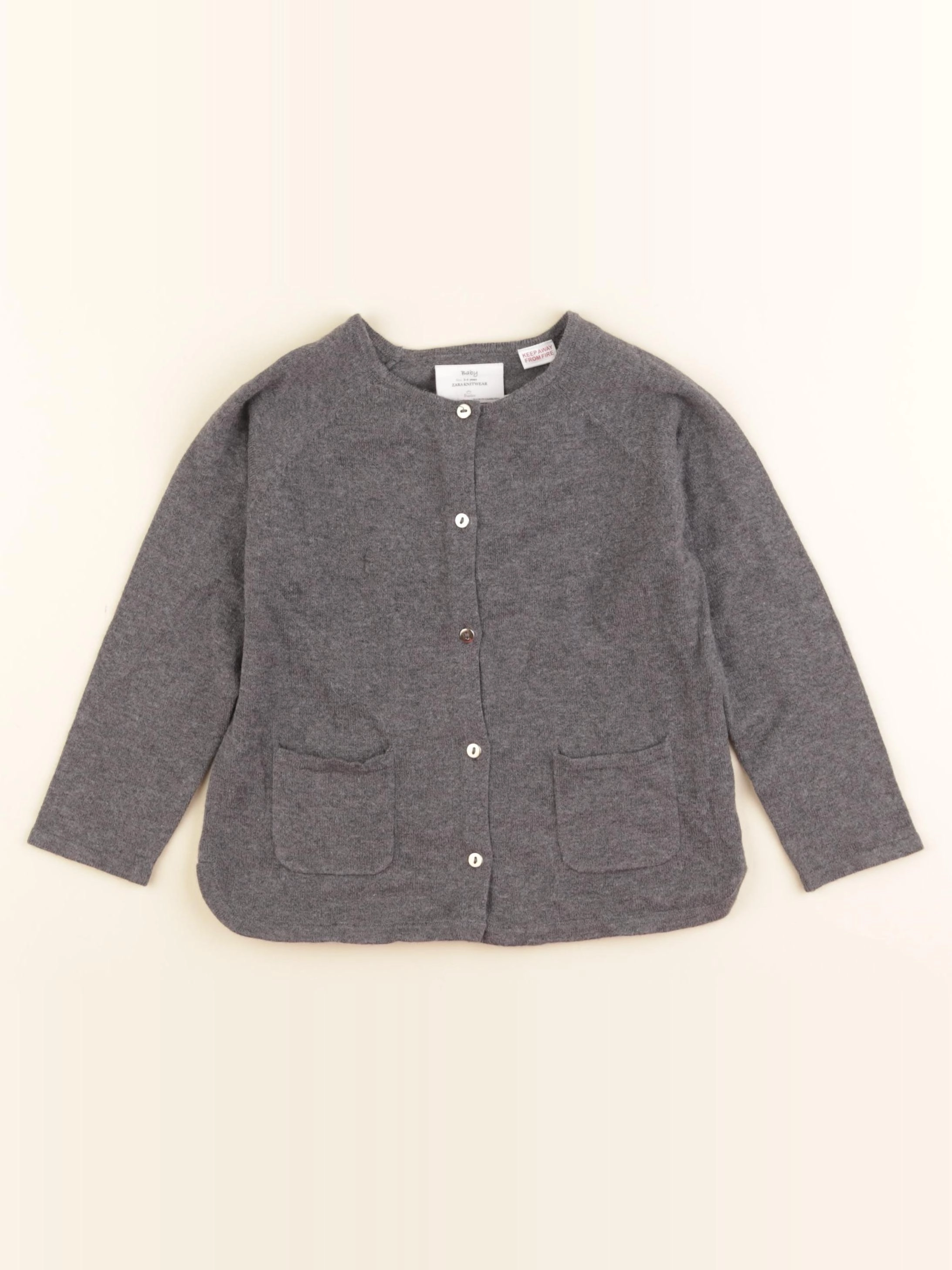 Zara - gilet gris - 3/4 ans