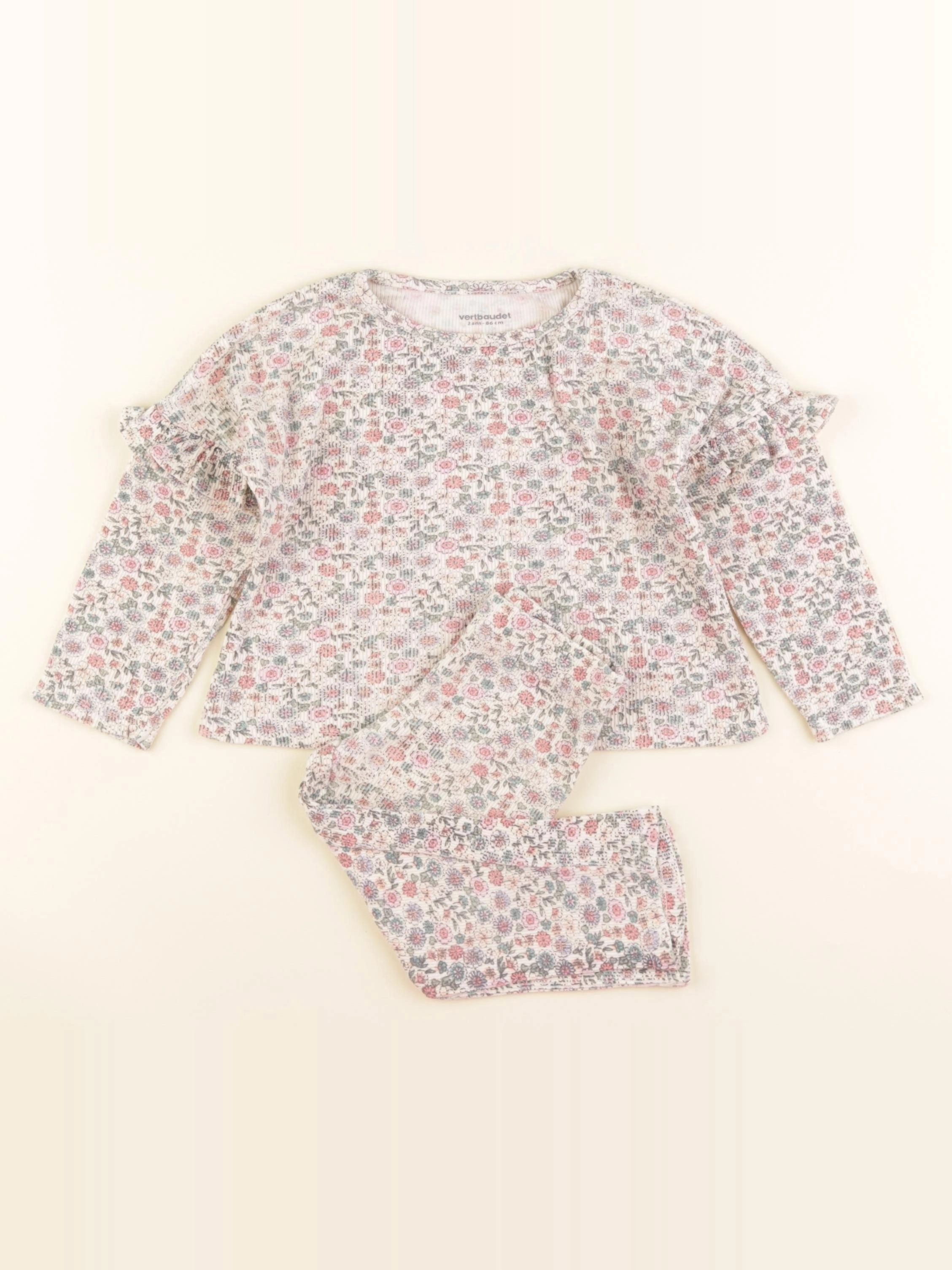 Vertbaudet - pyjama coton multicolore - 2 ans