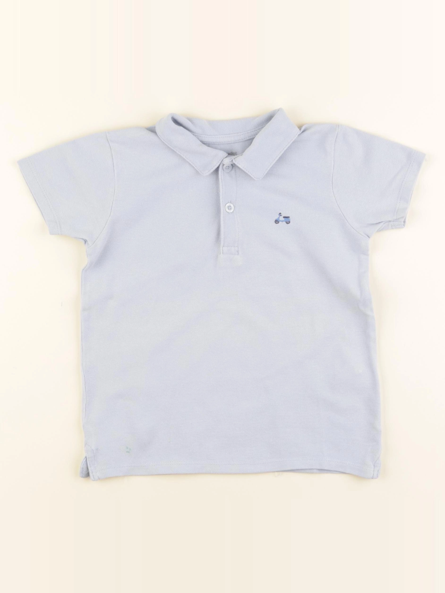 Vertbaudet - polo bleu - 4 ans