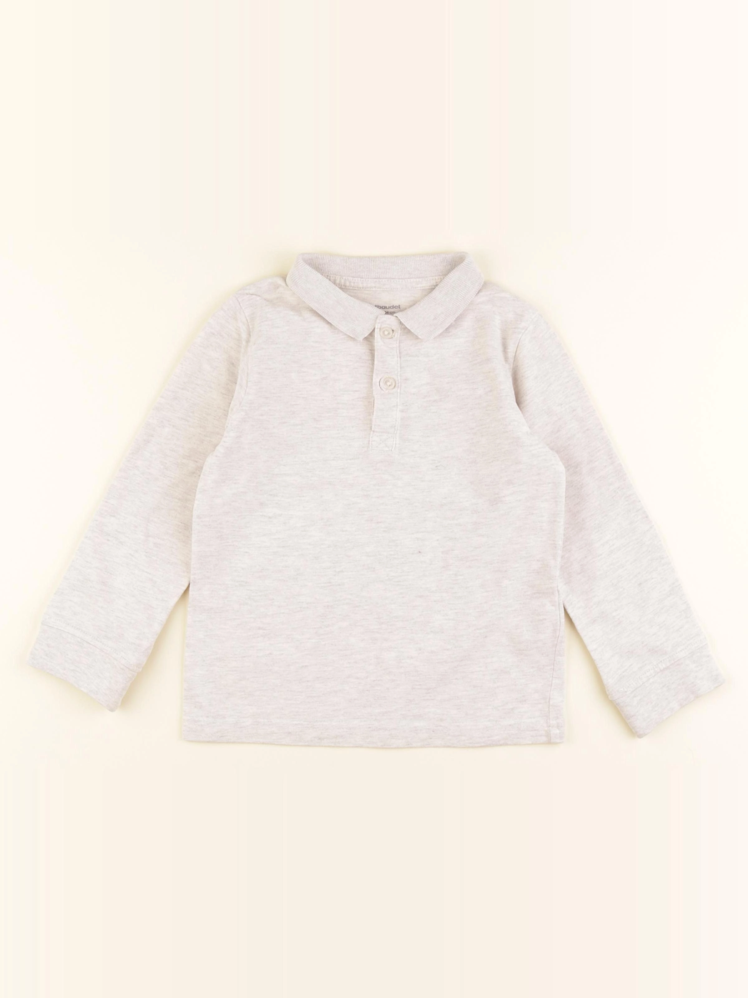 Vertbaudet - polo beige - 4 ans