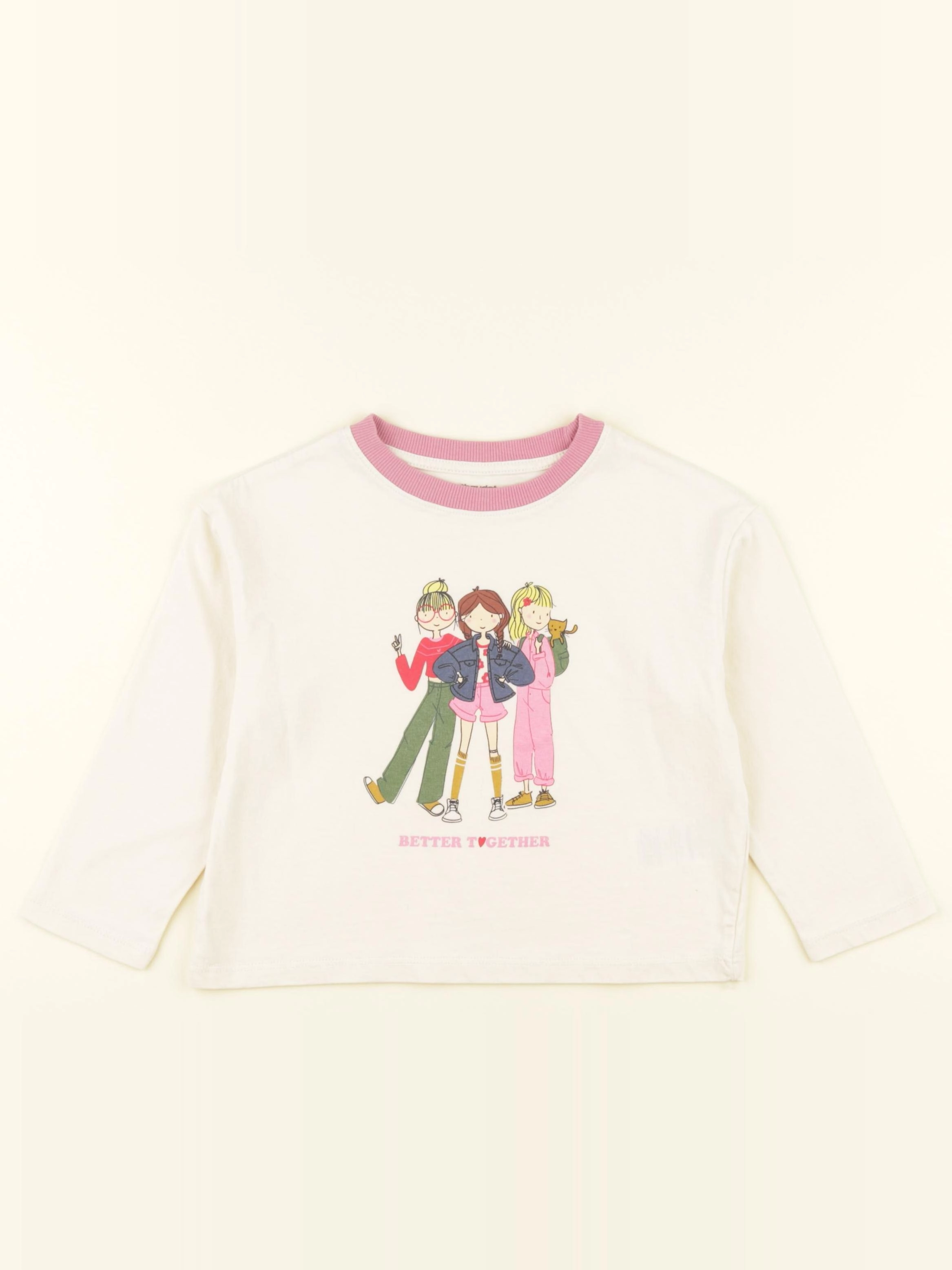 Vertbaudet - tee-shirt beige - 4 ans