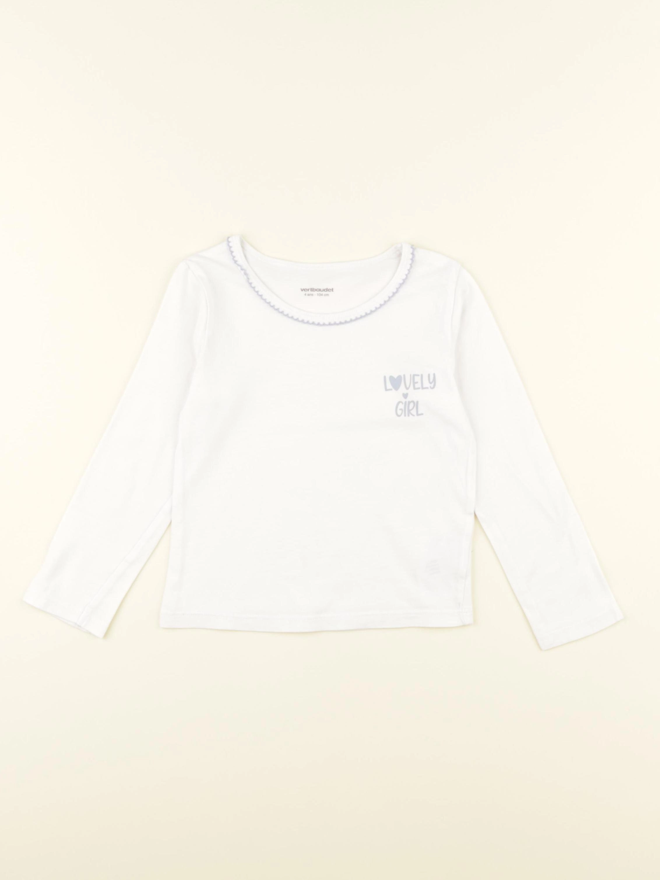 Vertbaudet - maillot de corps blanc - 4 ans