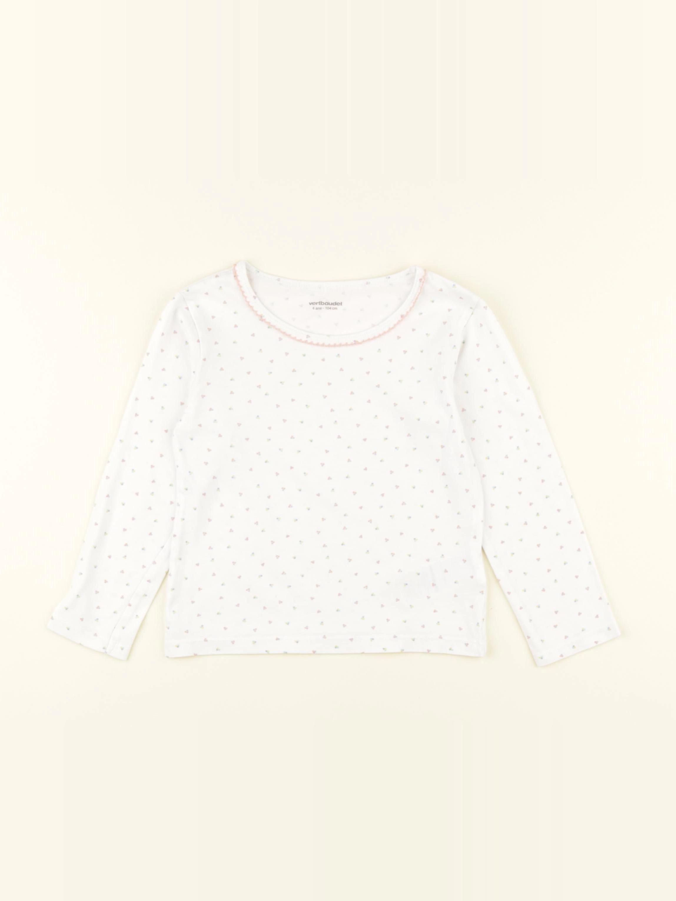 Vertbaudet - maillot de corps blanc - 4 ans