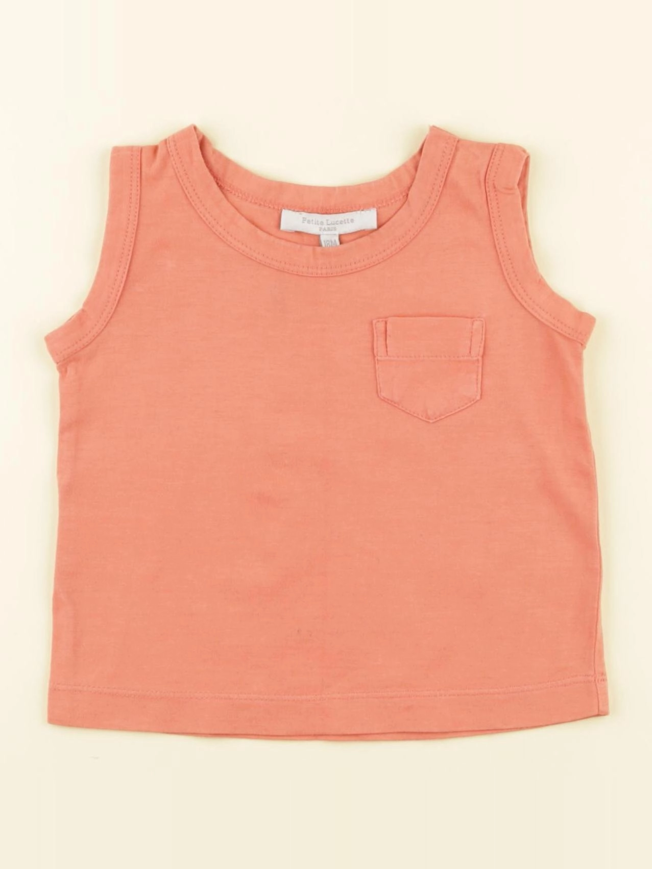 Petite Lucette - débardeur orange - 18 mois