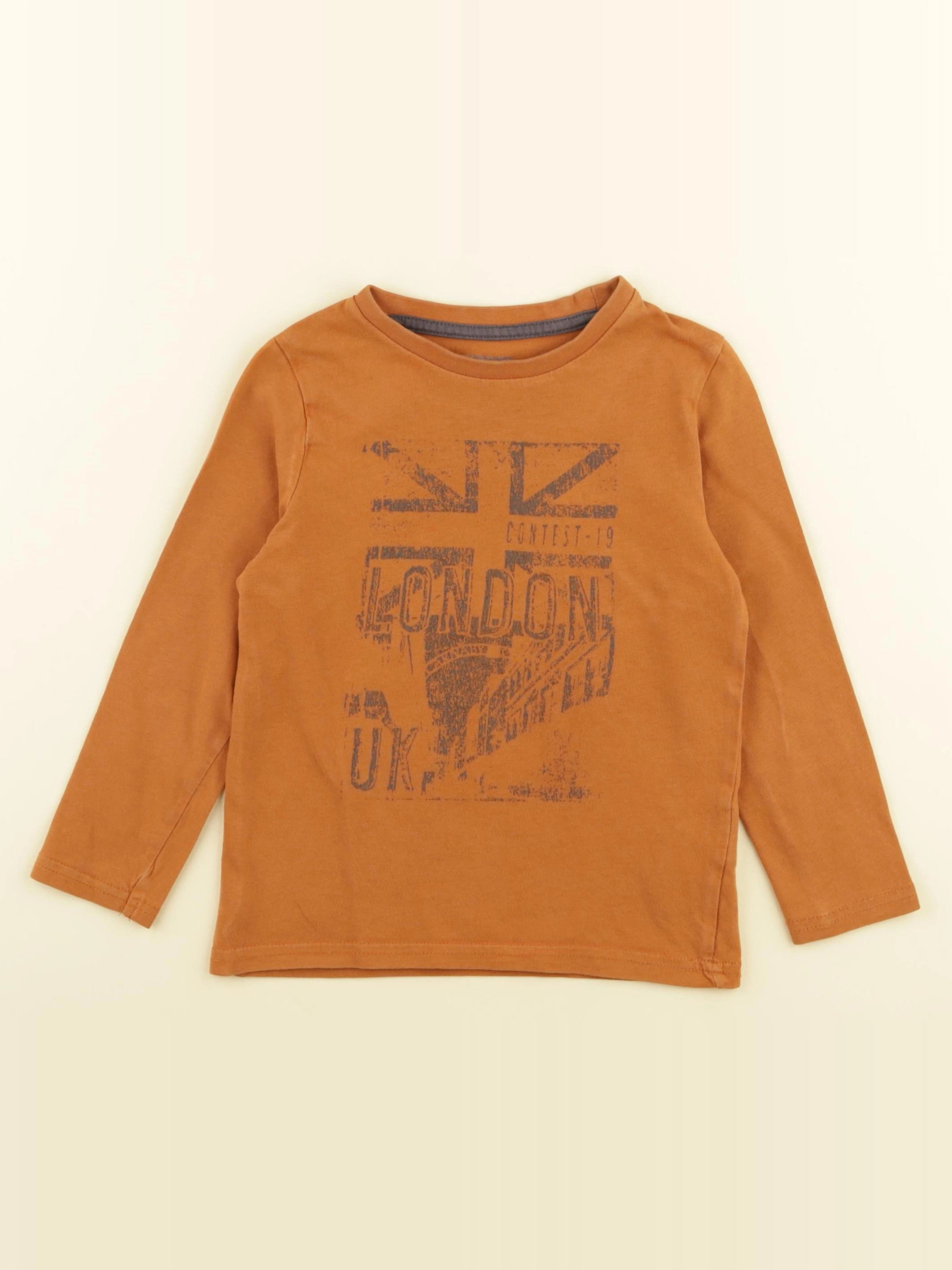 Vertbaudet - tee-shirt marron - 4 ans