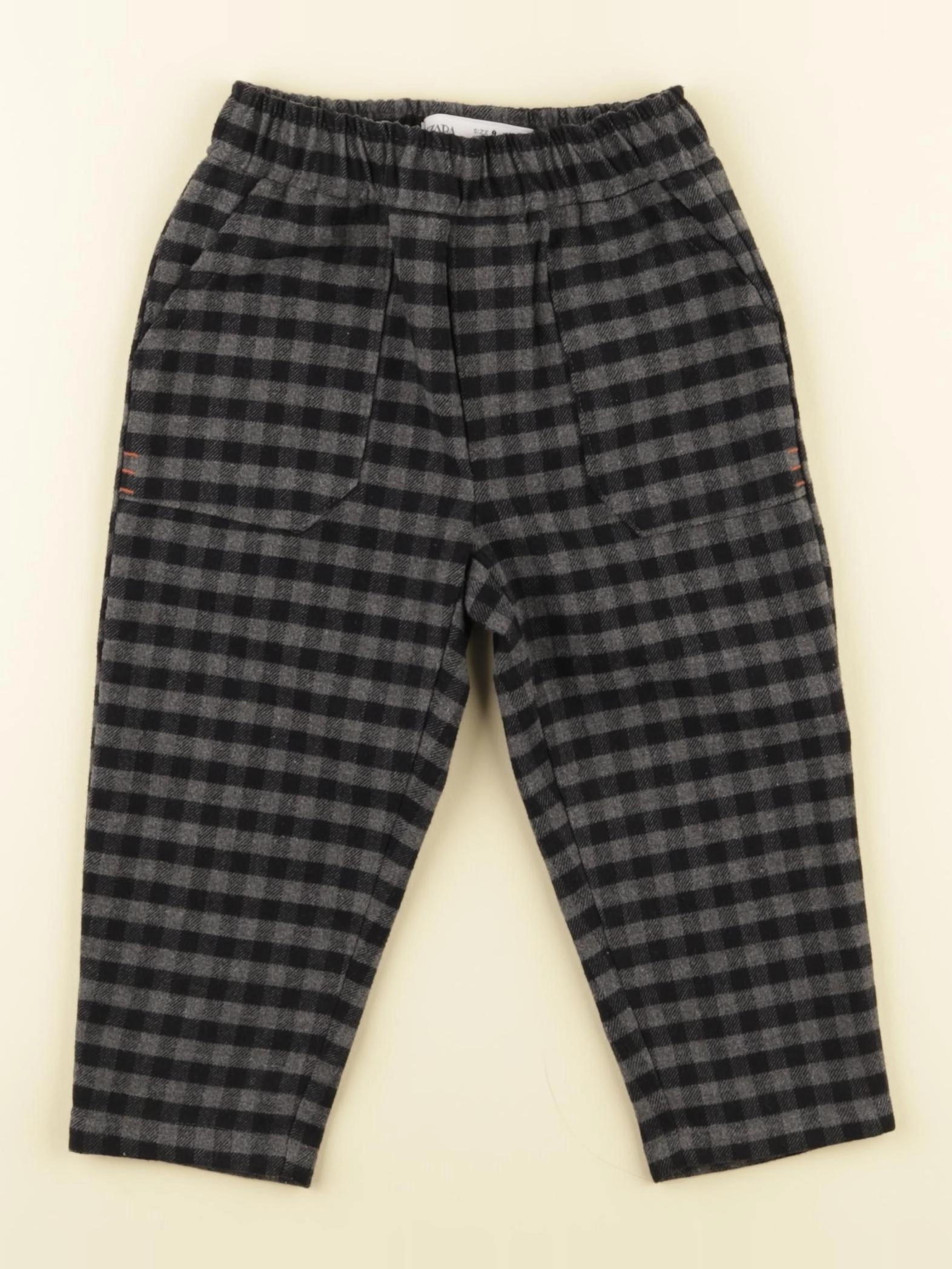 Zara - pantalon gris, noir - 9/12 mois