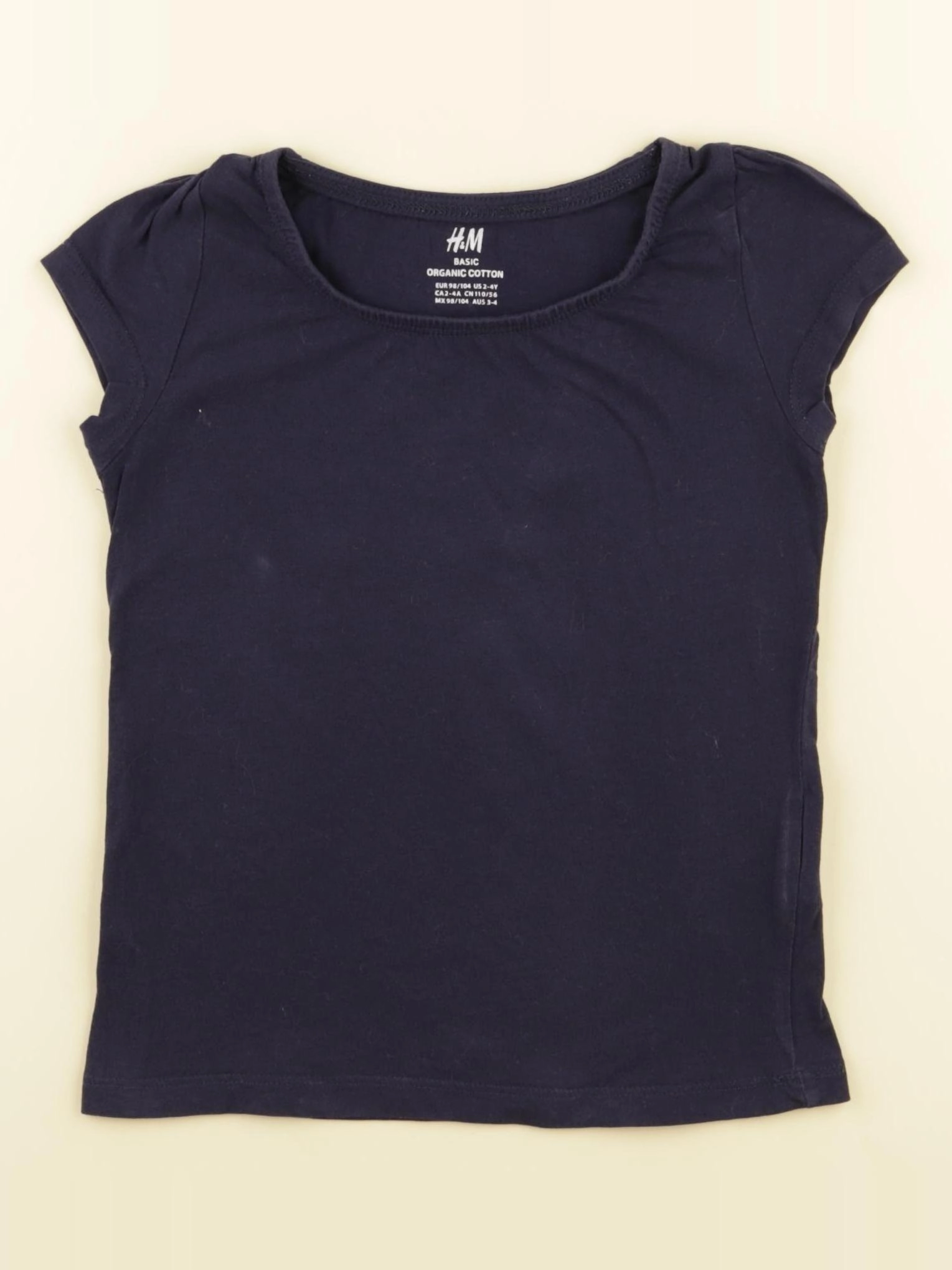 H&M - tee-shirt bleu - 2/4 ans