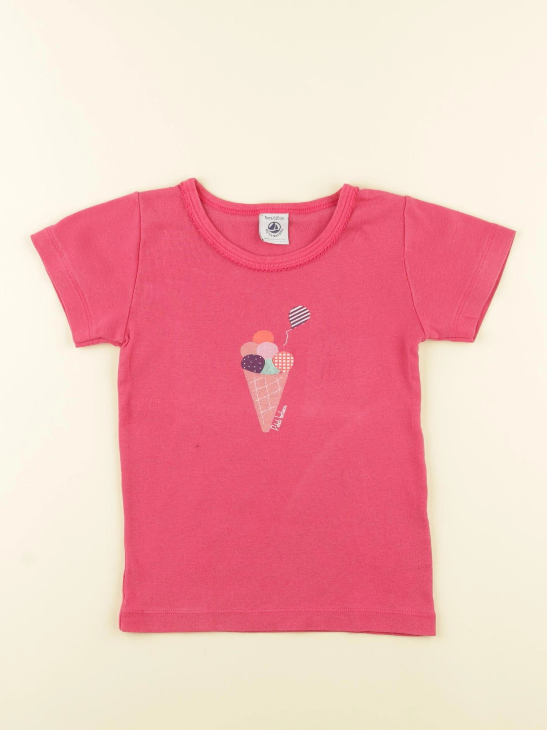 Petit Bateau - maillot de corps rose - 5 ans