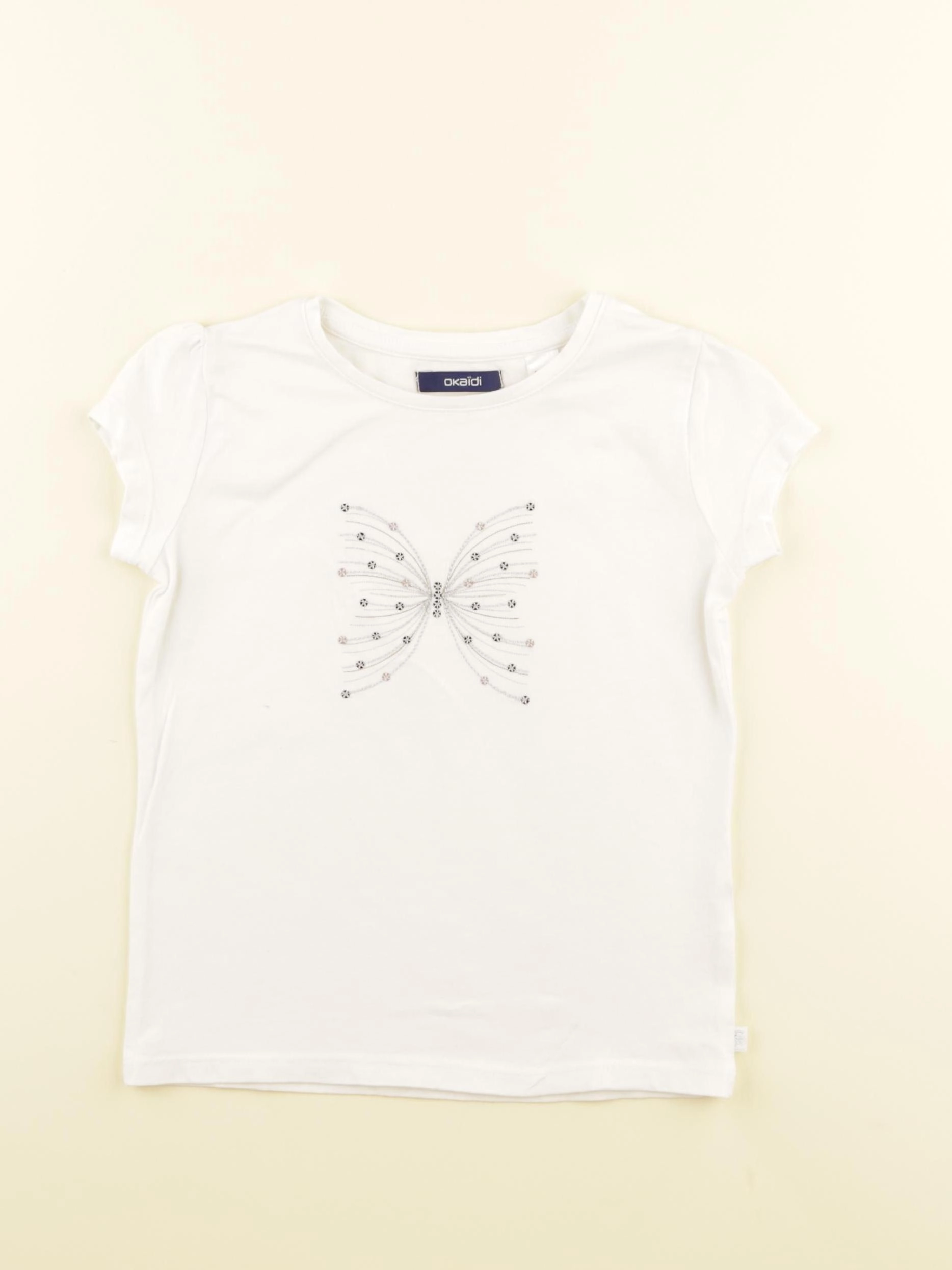 Okaidi - tee-shirt blanc - 4 ans