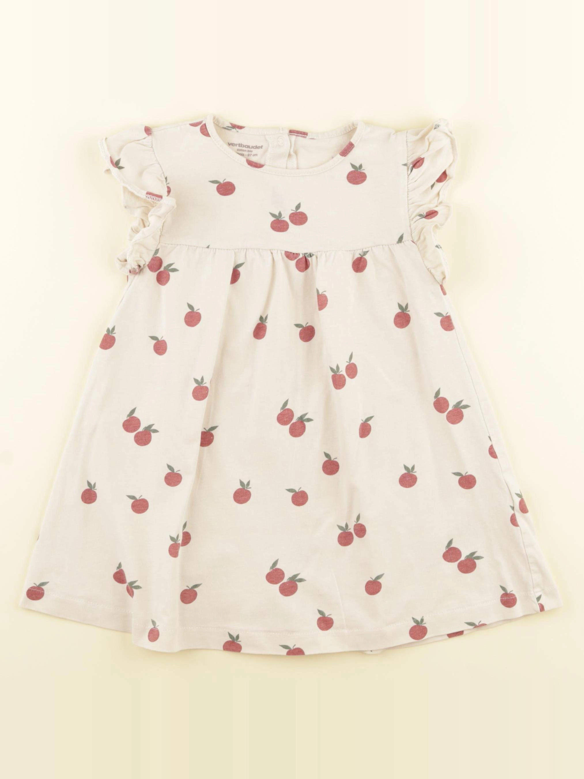 Vertbaudet - robe beige - 36 mois