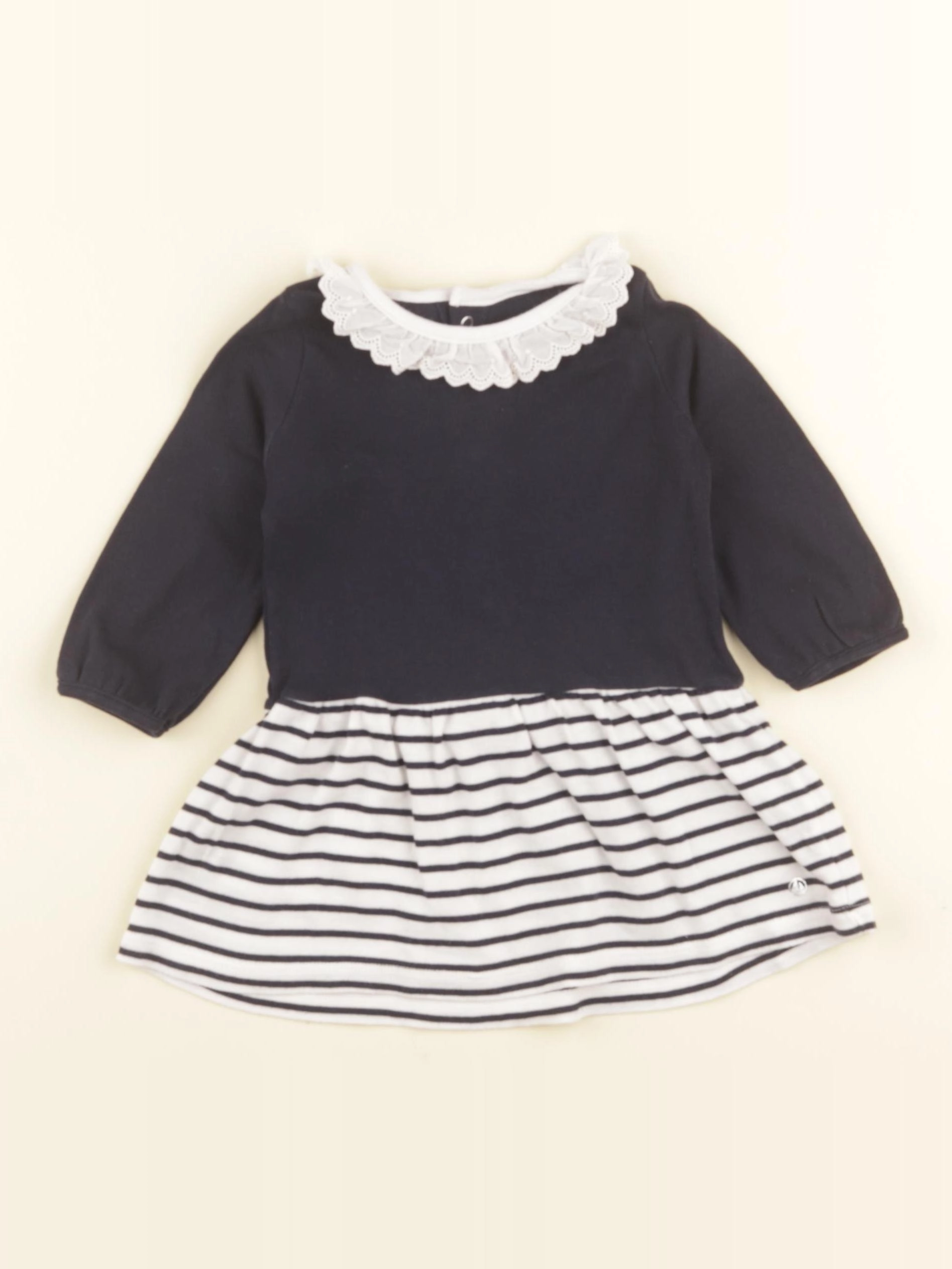 Petit Bateau - robe bleu - 6 mois