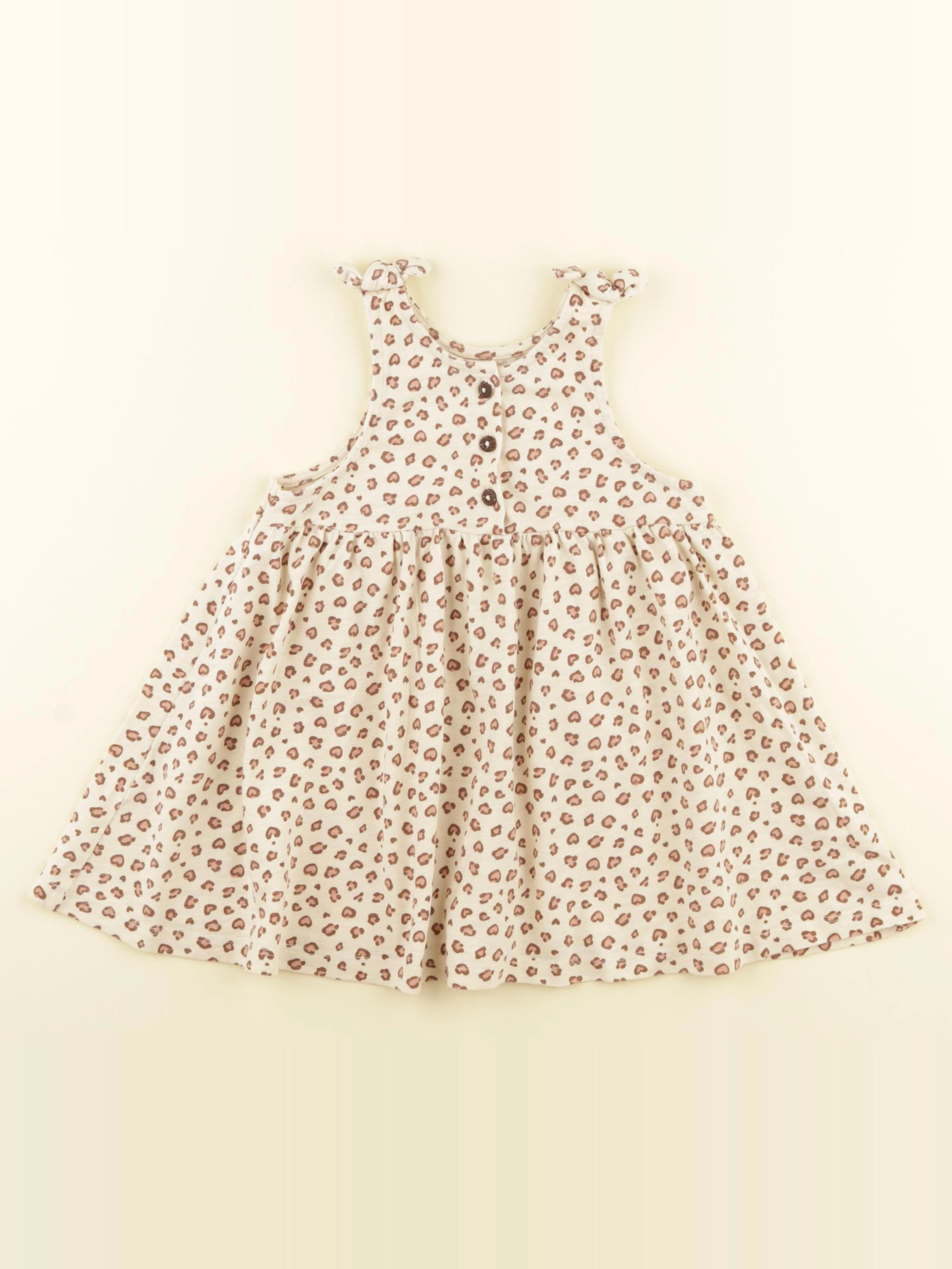 Vertbaudet - robe beige, marron - 2 ans