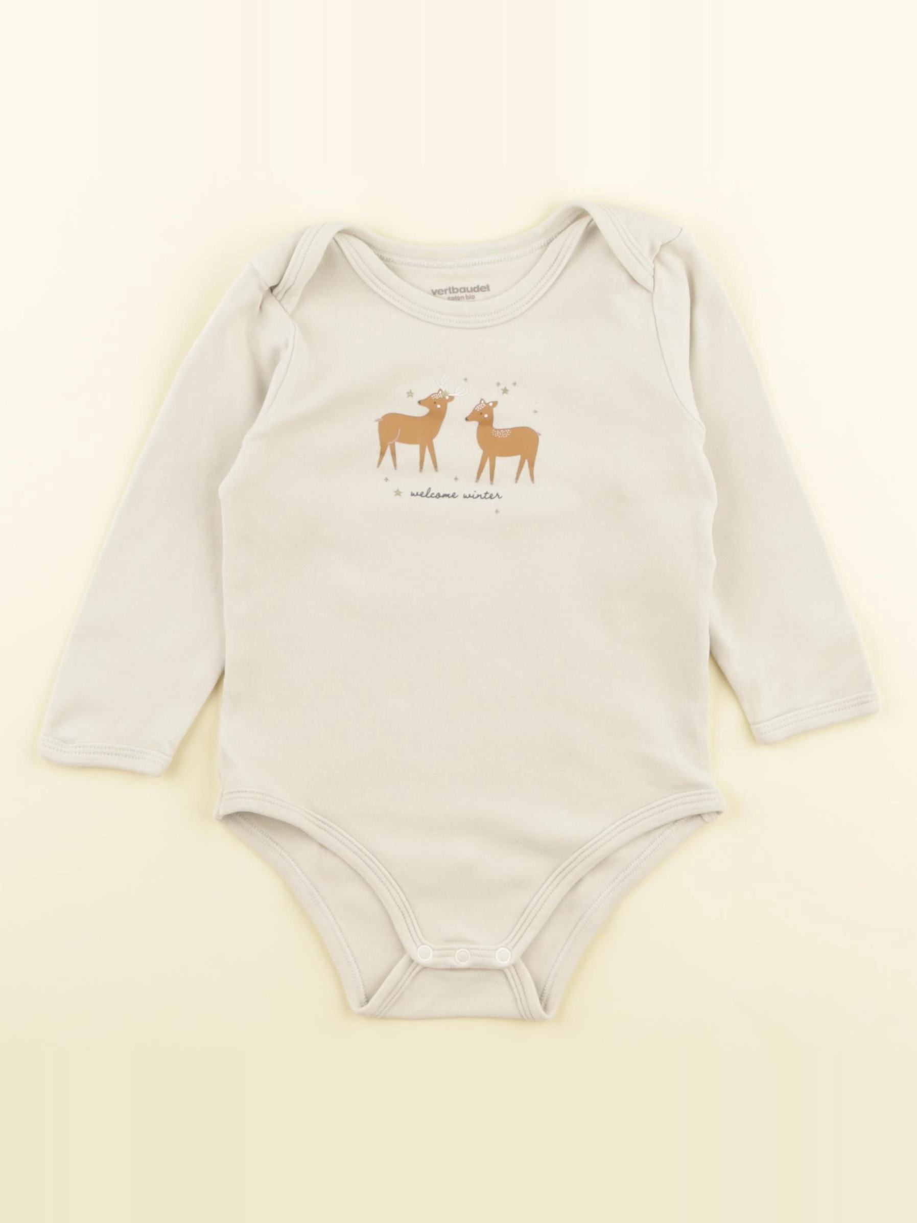 Vertbaudet - body beige - 24 mois