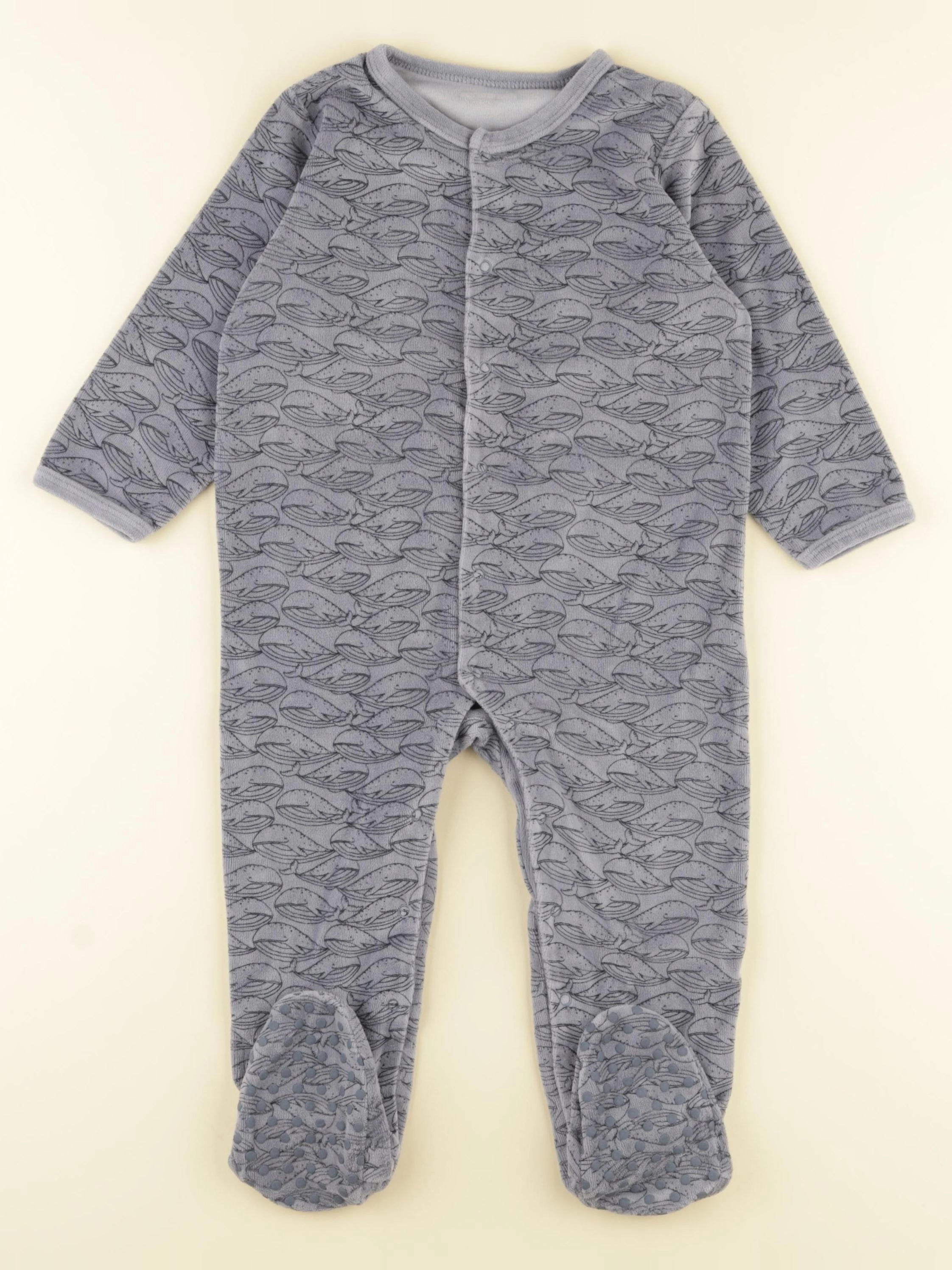 Vertbaudet - pyjama velours bleu - 2 ans