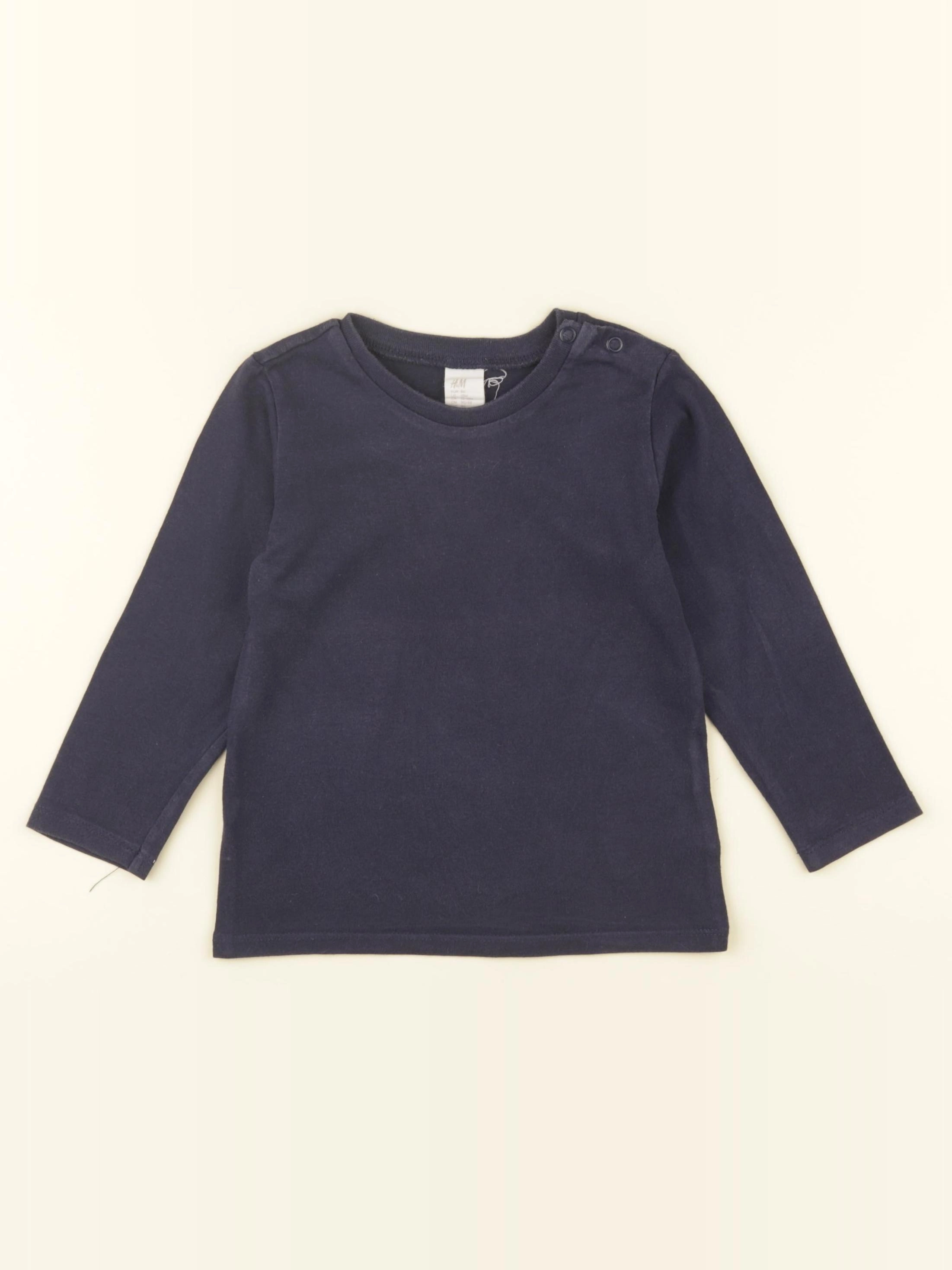 H&M - tee-shirt bleu - 12/18 mois