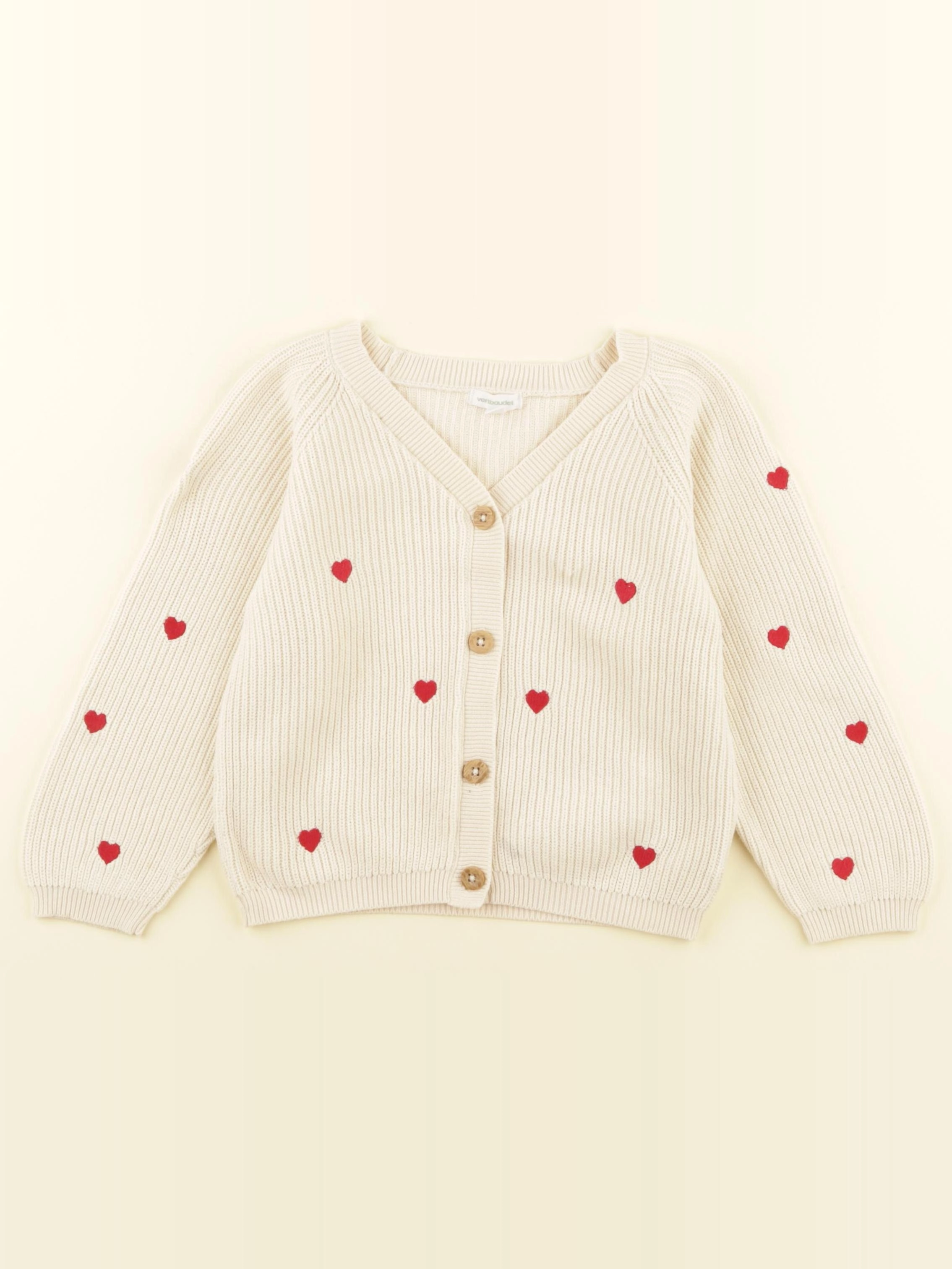 Vertbaudet - gilet beige - 36 mois