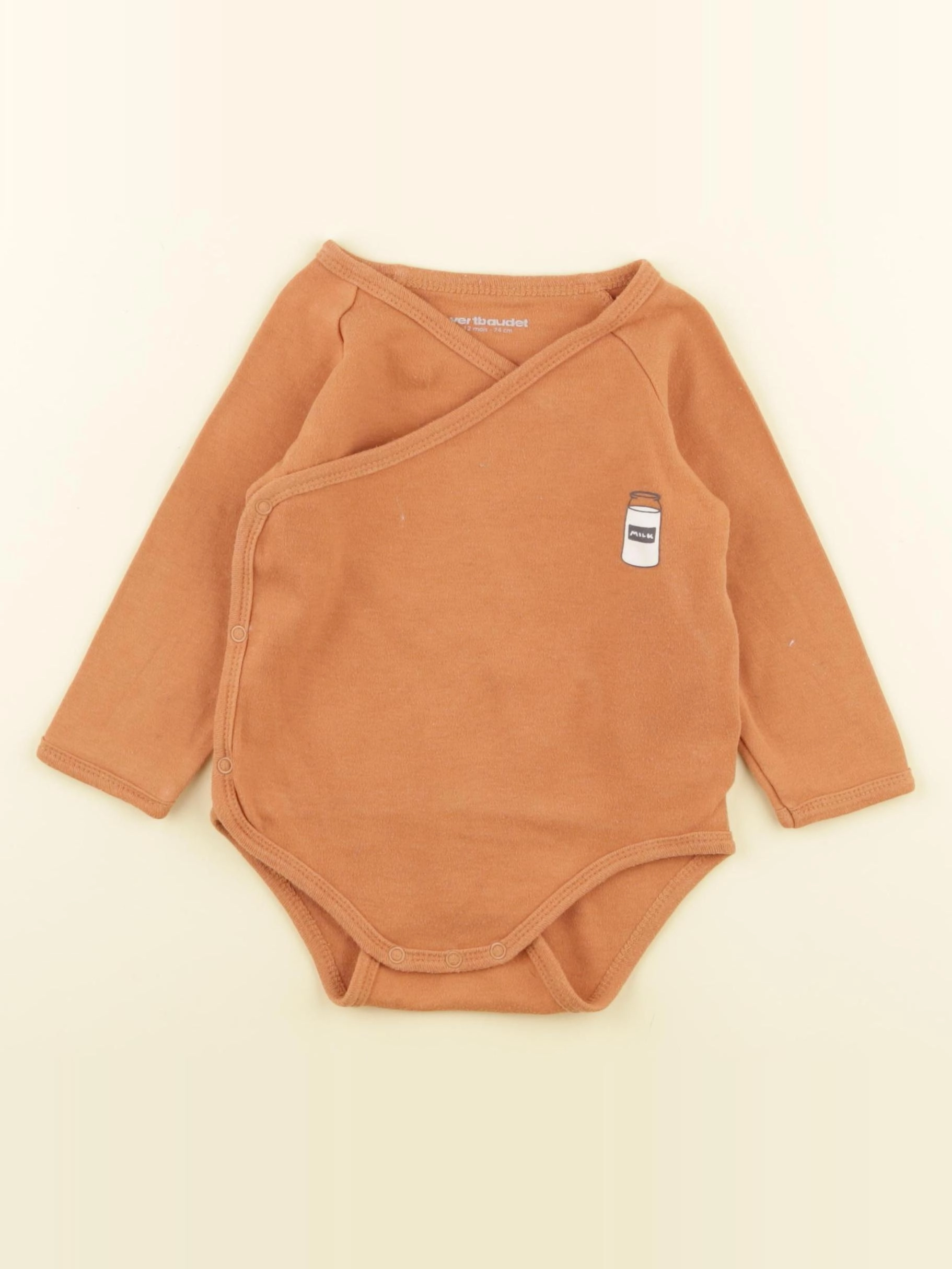 Vertbaudet - body marron - 12 mois